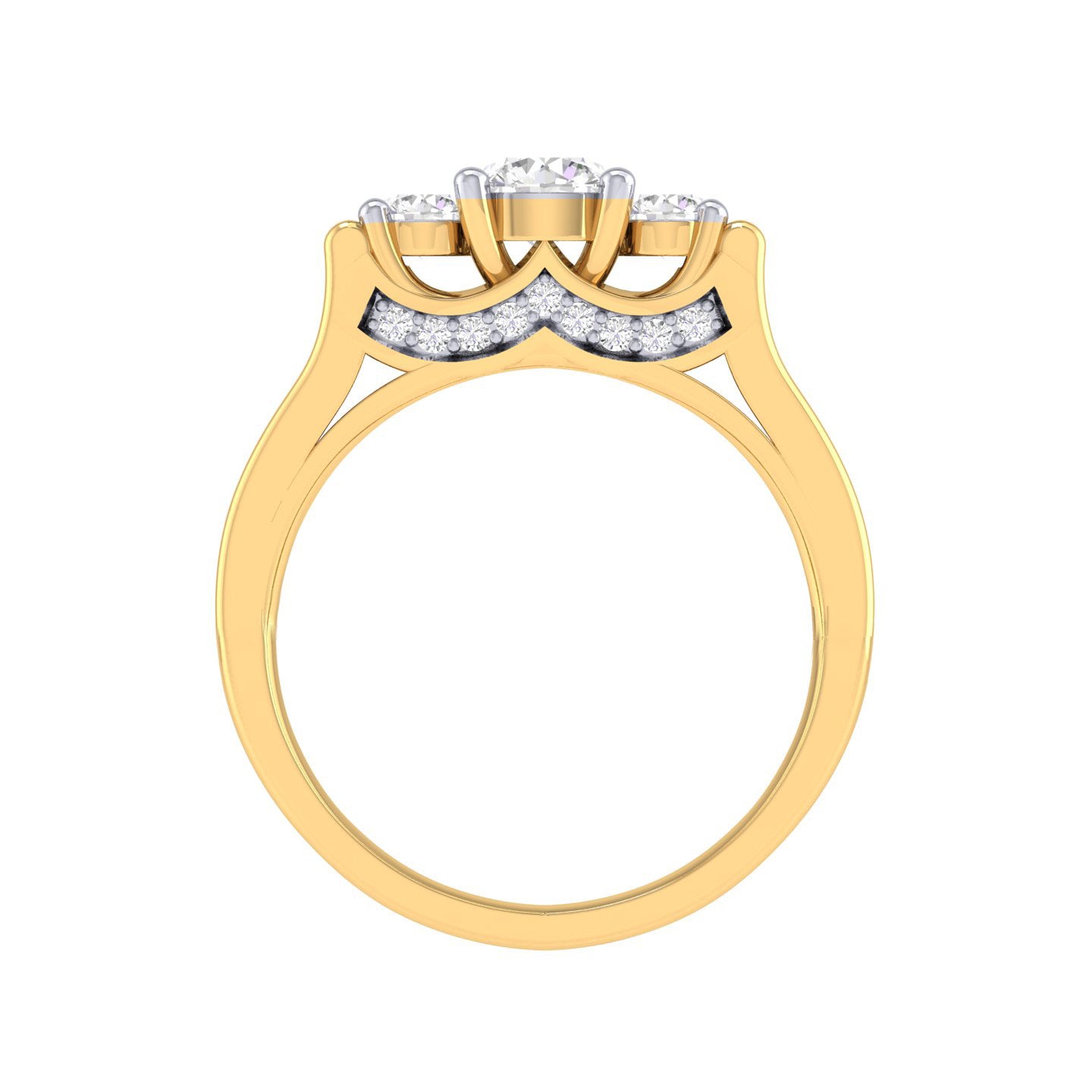 Yellow Gold Plated Sterling Silver Ring