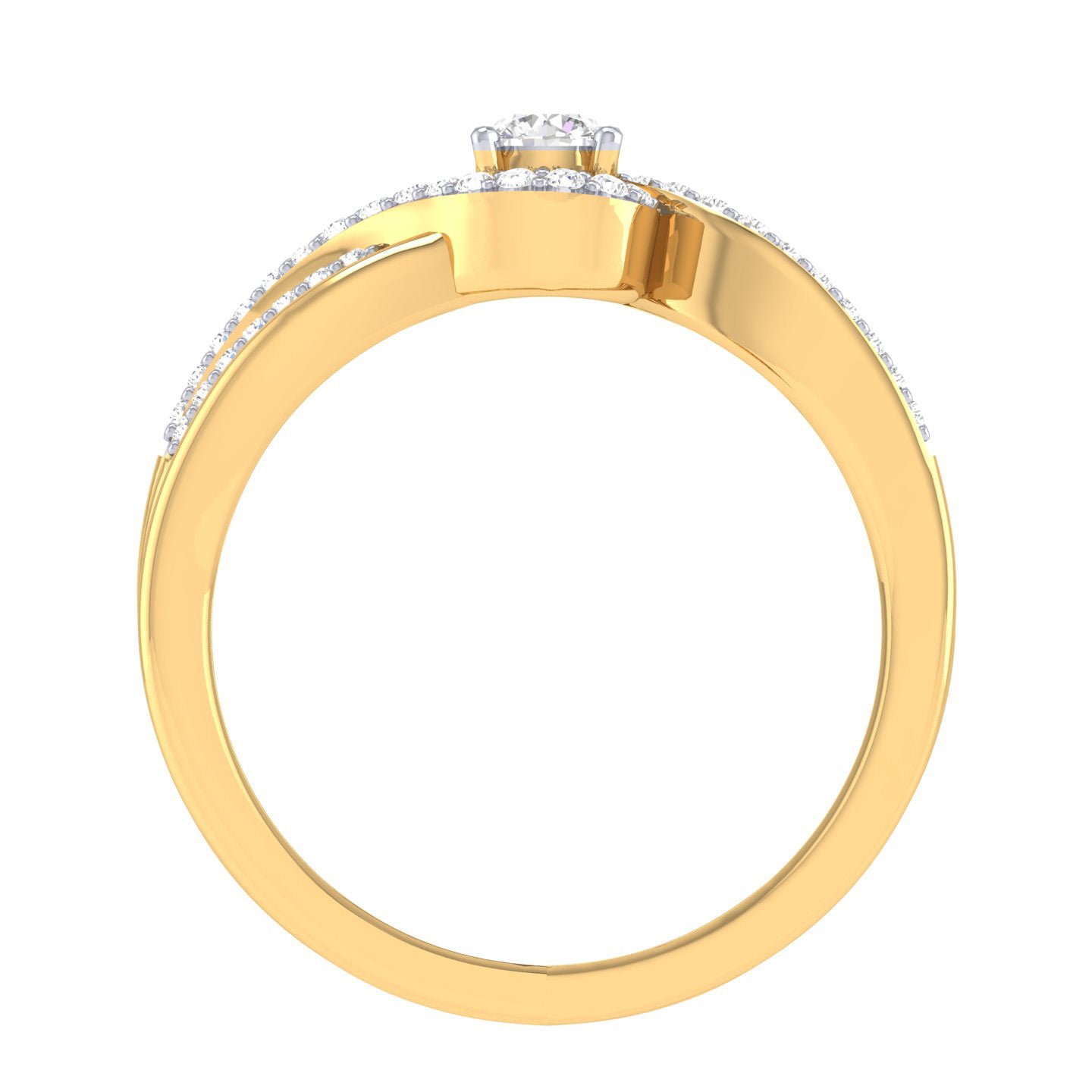 Yellow Gold Plated Sterling Silver Ring
