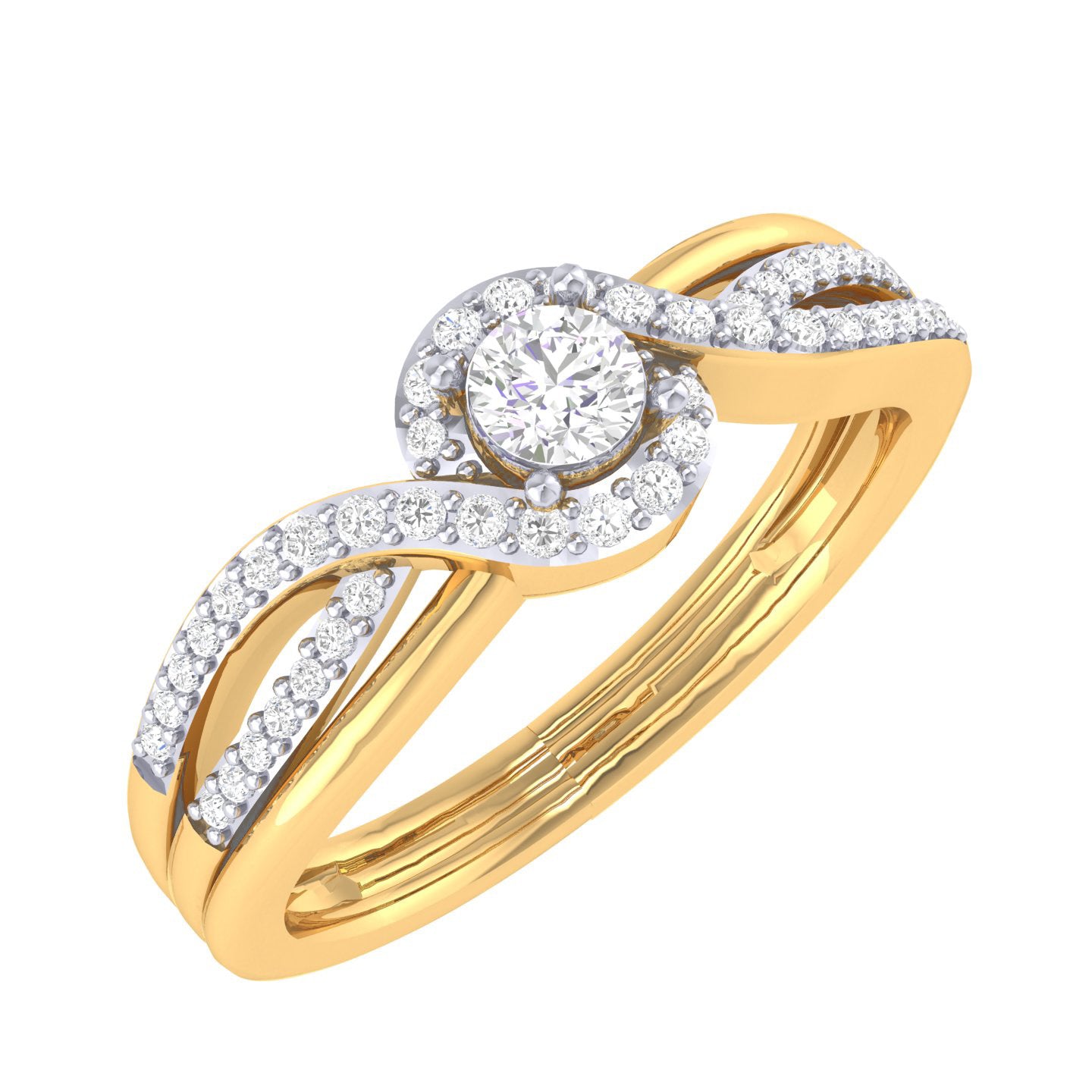 Yellow Gold Plated Sterling Silver Ring