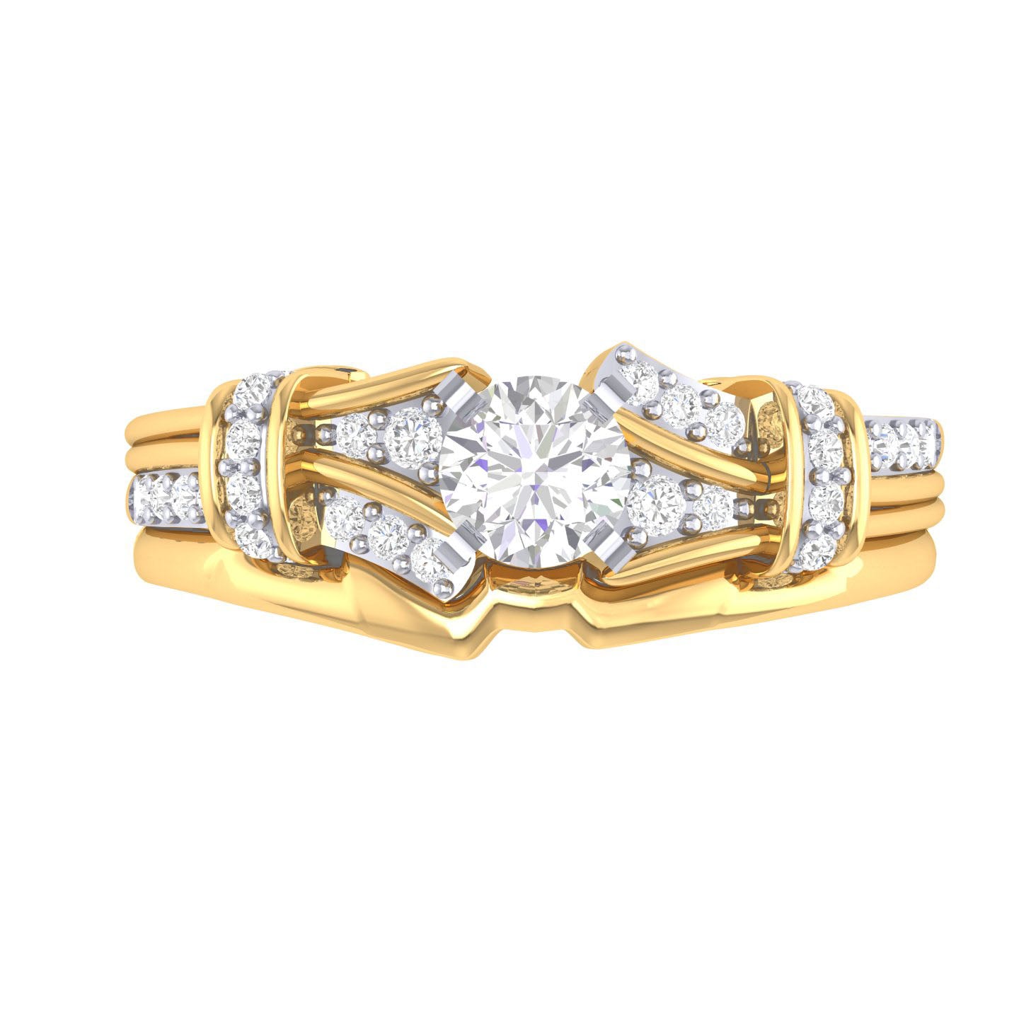 Yellow Gold Plated Sterling Silver Ring