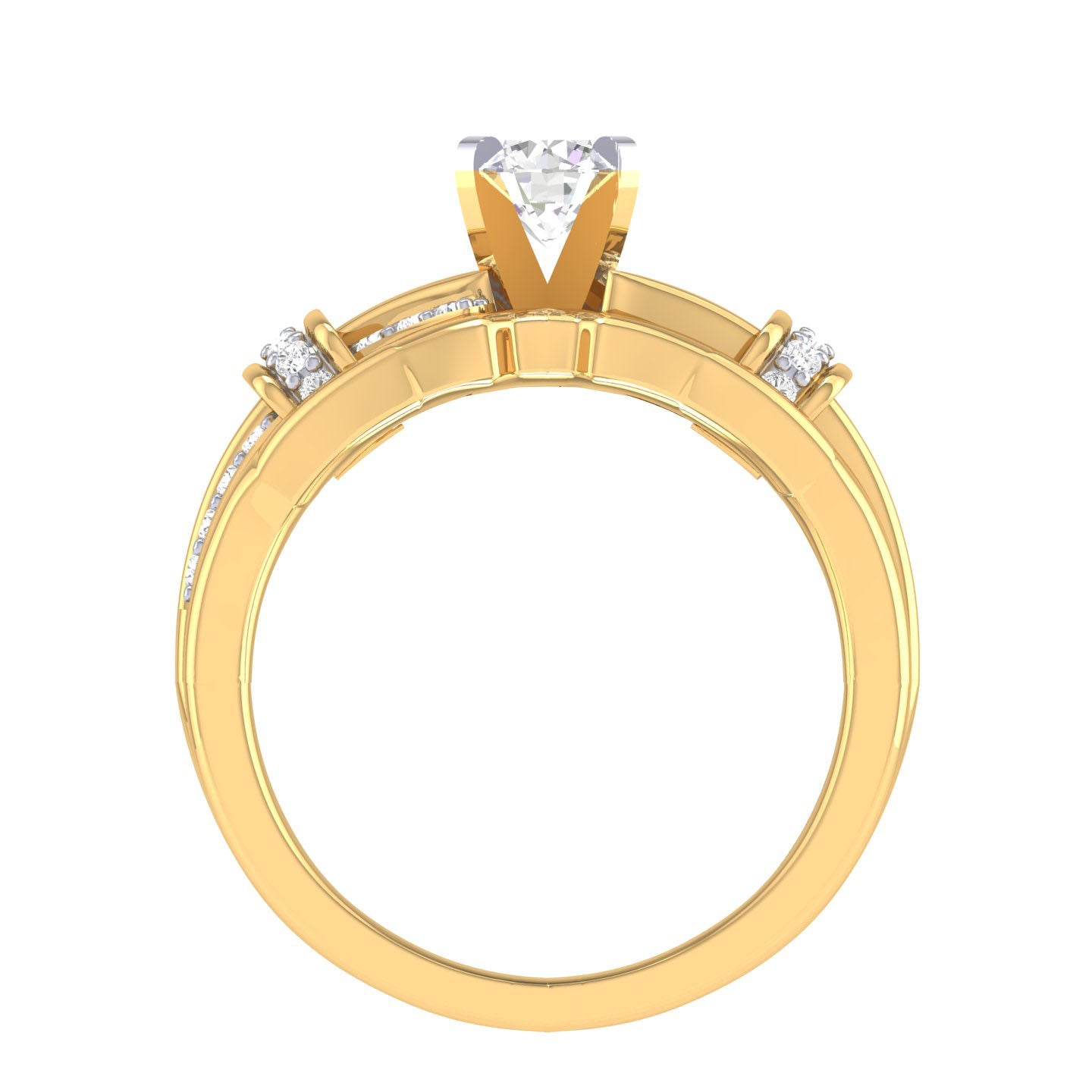 Yellow Gold Plated Sterling Silver Ring