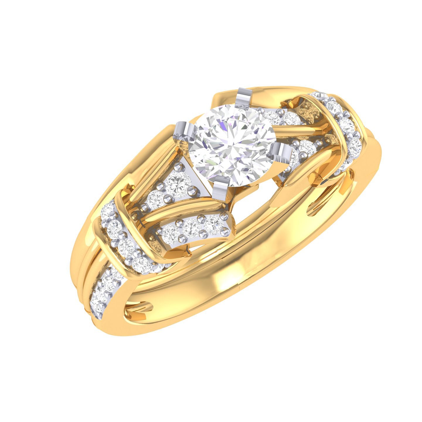 Yellow Gold Plated Sterling Silver Ring