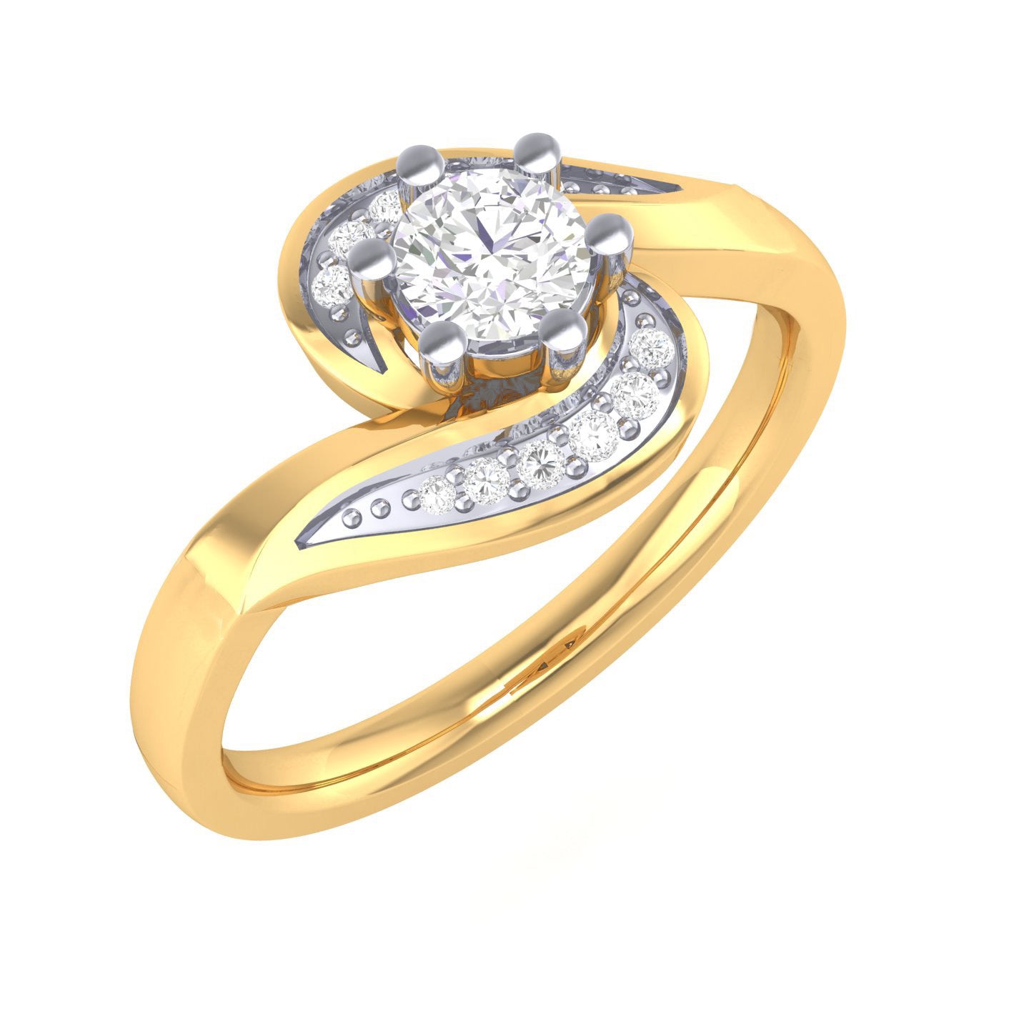 Yellow Gold Plated Sterling Silver Ring