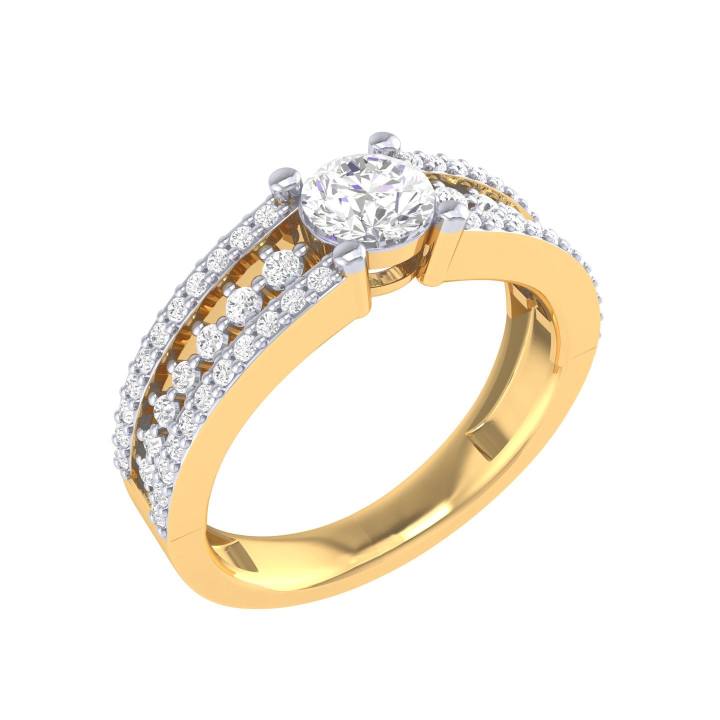 Yellow Gold Plated Sterling Silver Ring