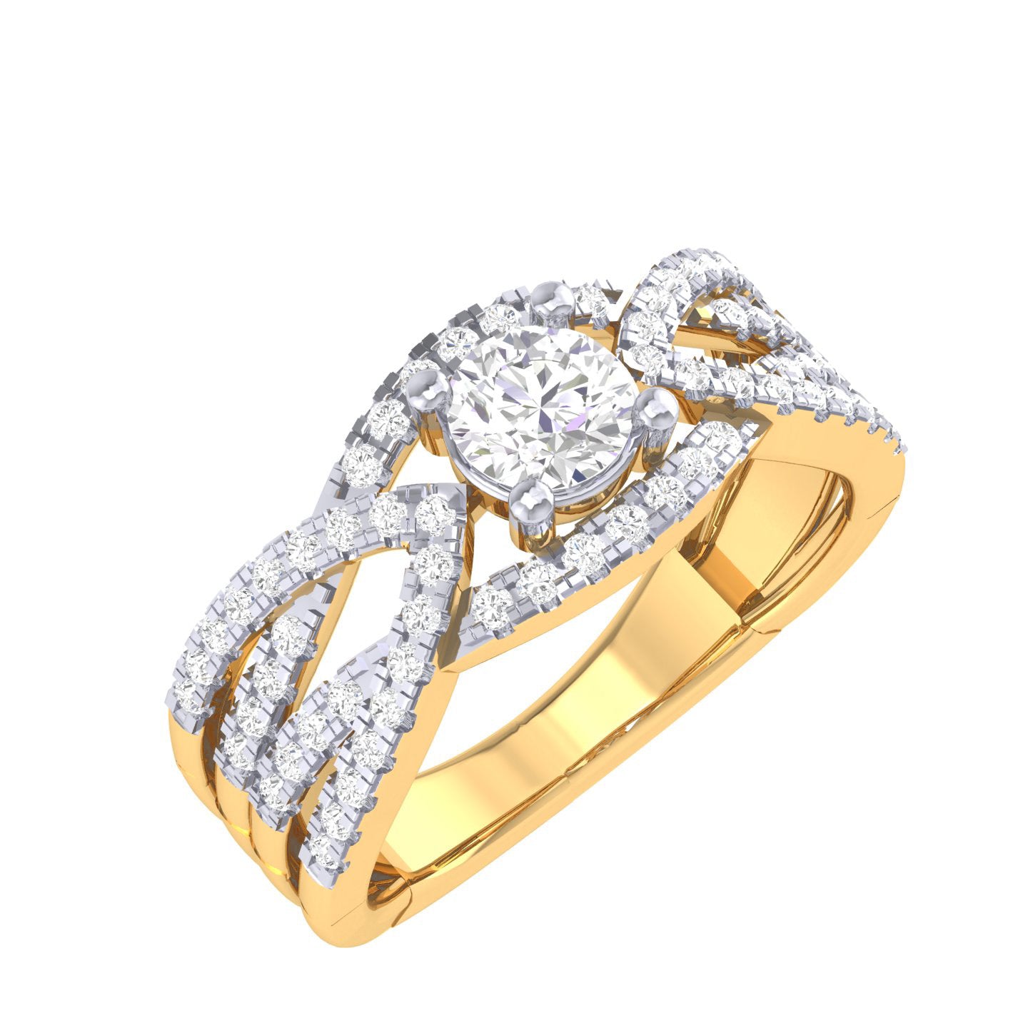 Yellow Gold Plated Sterling Silver Ring