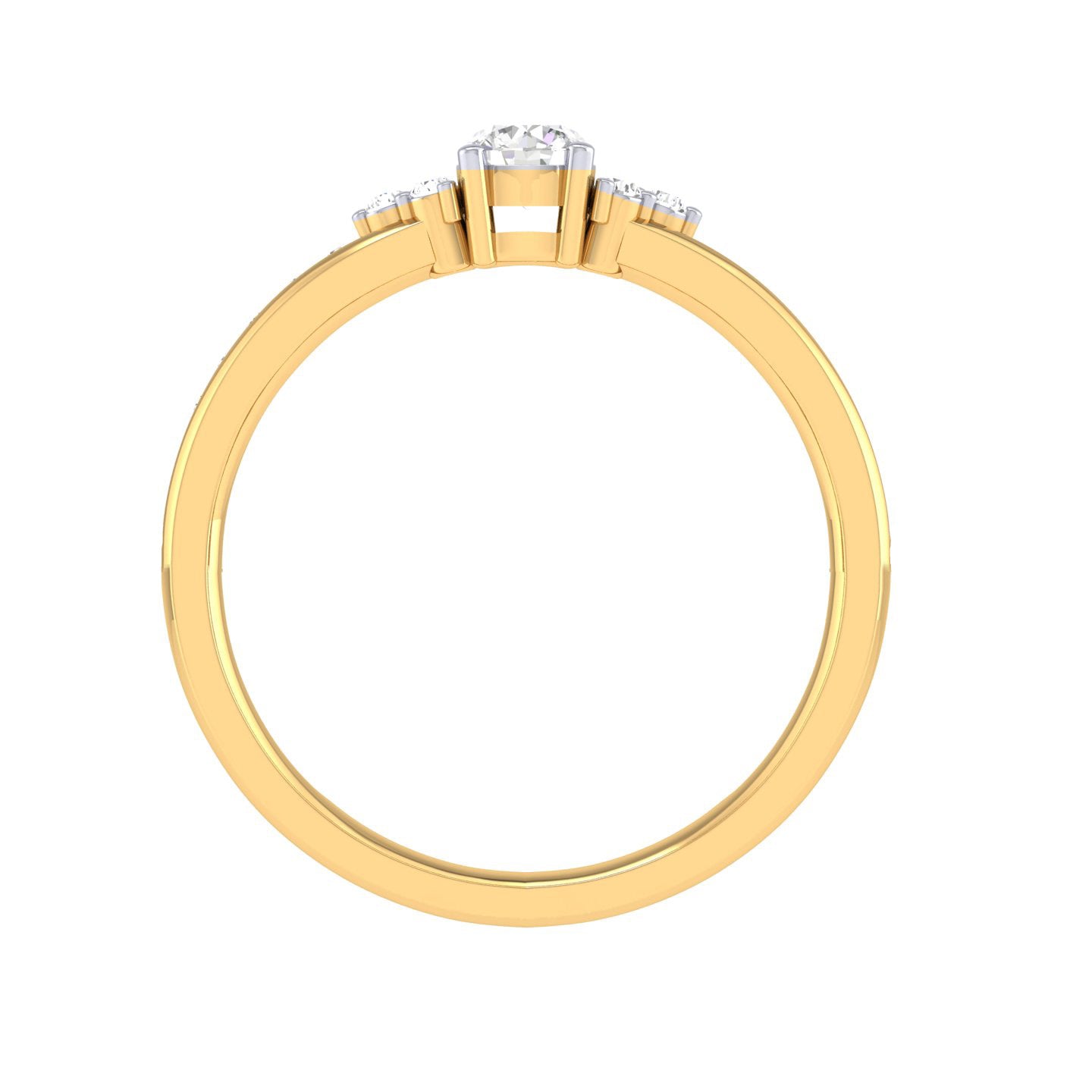 Yellow Gold Plated Sterling Silver Ring