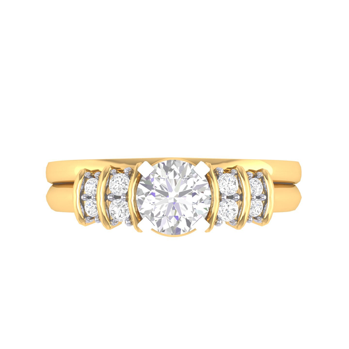 Yellow Gold Plated Sterling Silver Ring