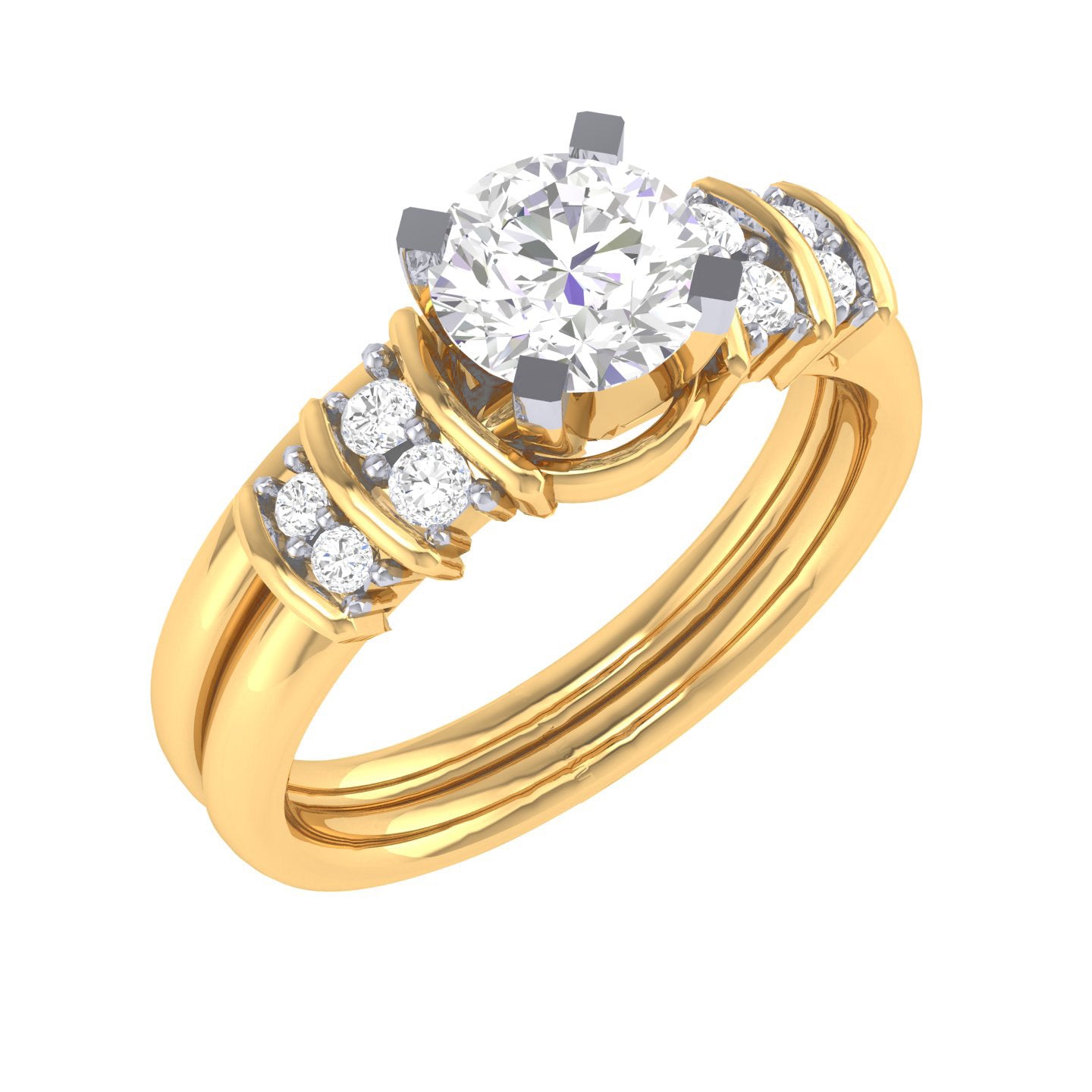 Yellow Gold Plated Sterling Silver Ring