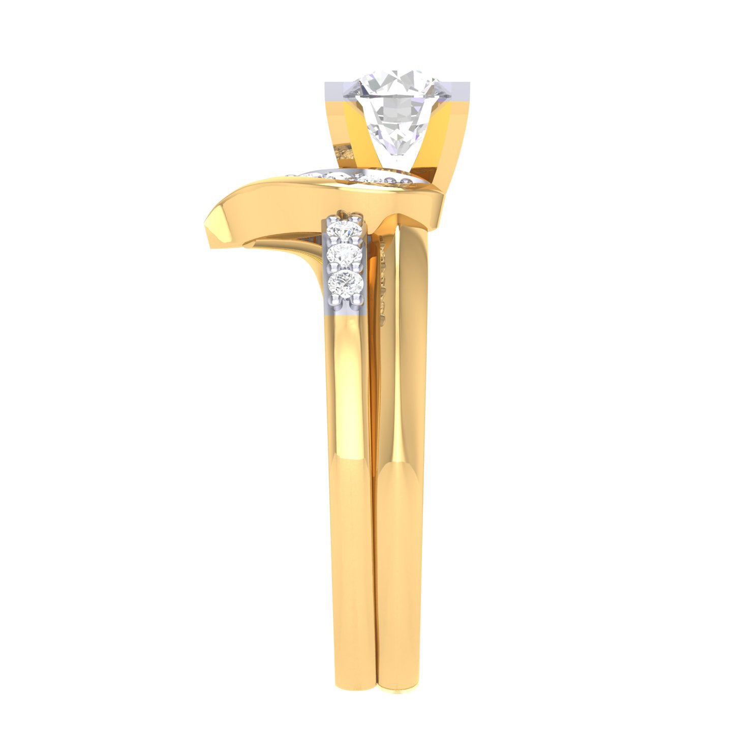 Yellow Gold Plated Sterling Silver Ring