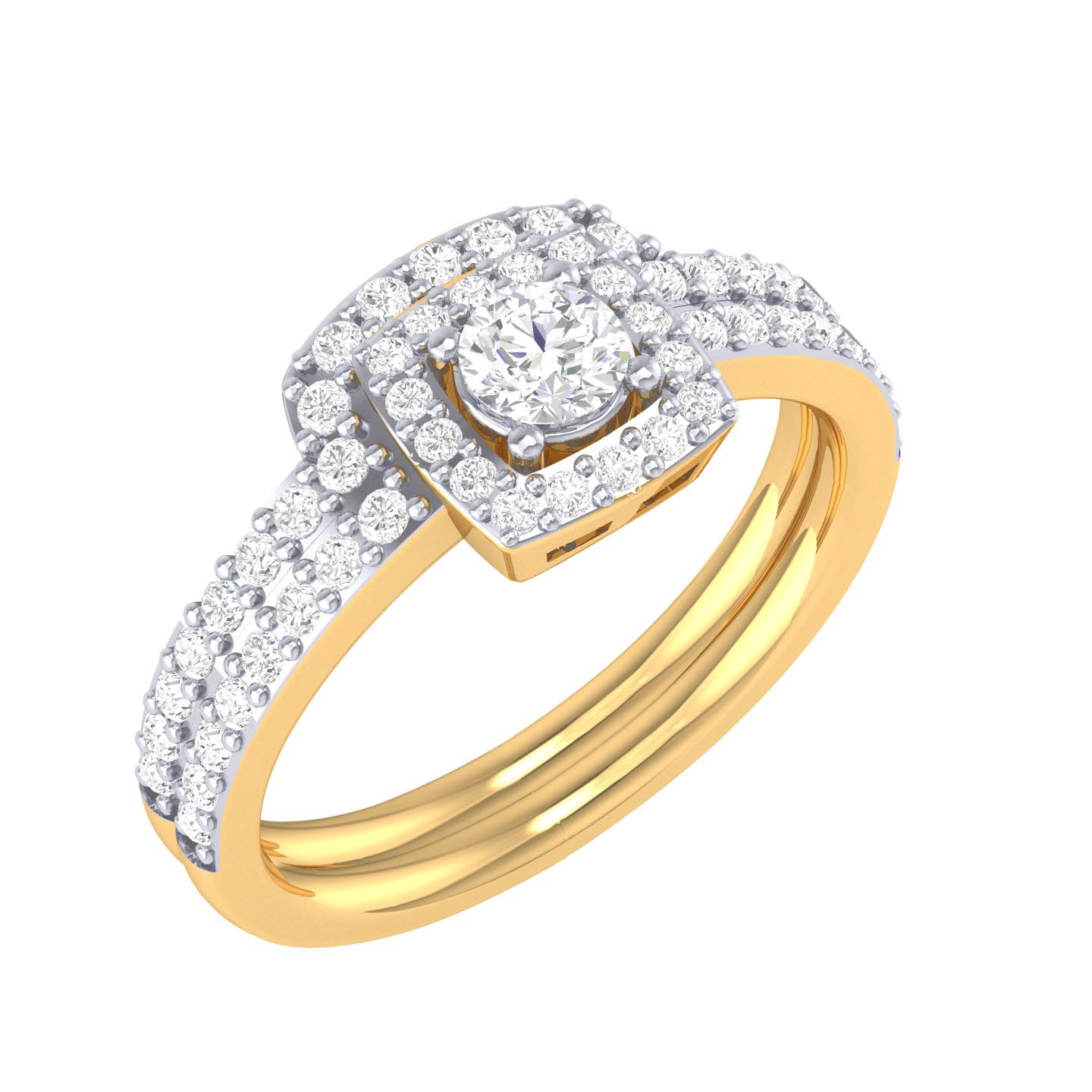 Yellow Gold Plated Sterling Silver Ring
