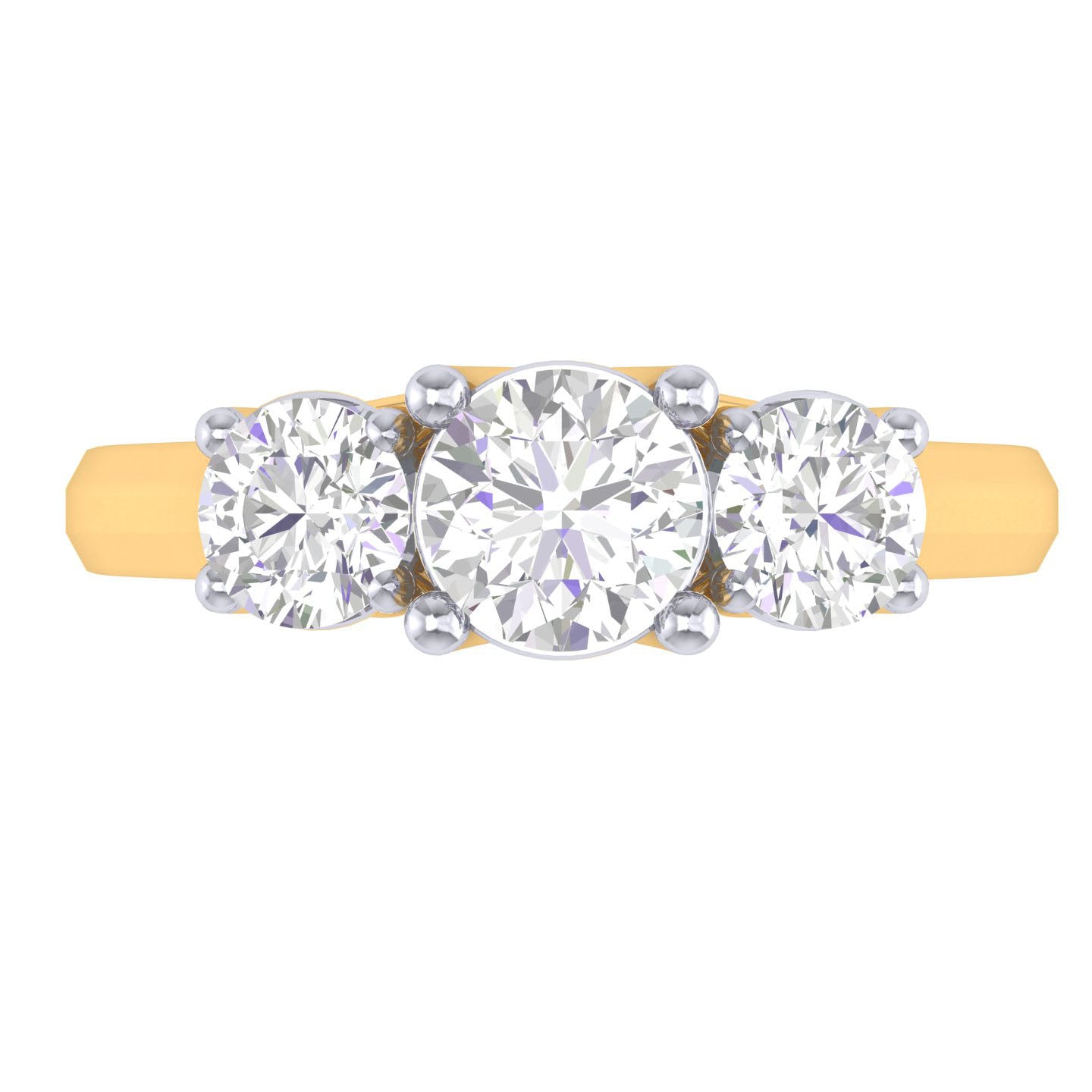 Yellow Gold Plated Sterling Silver Ring