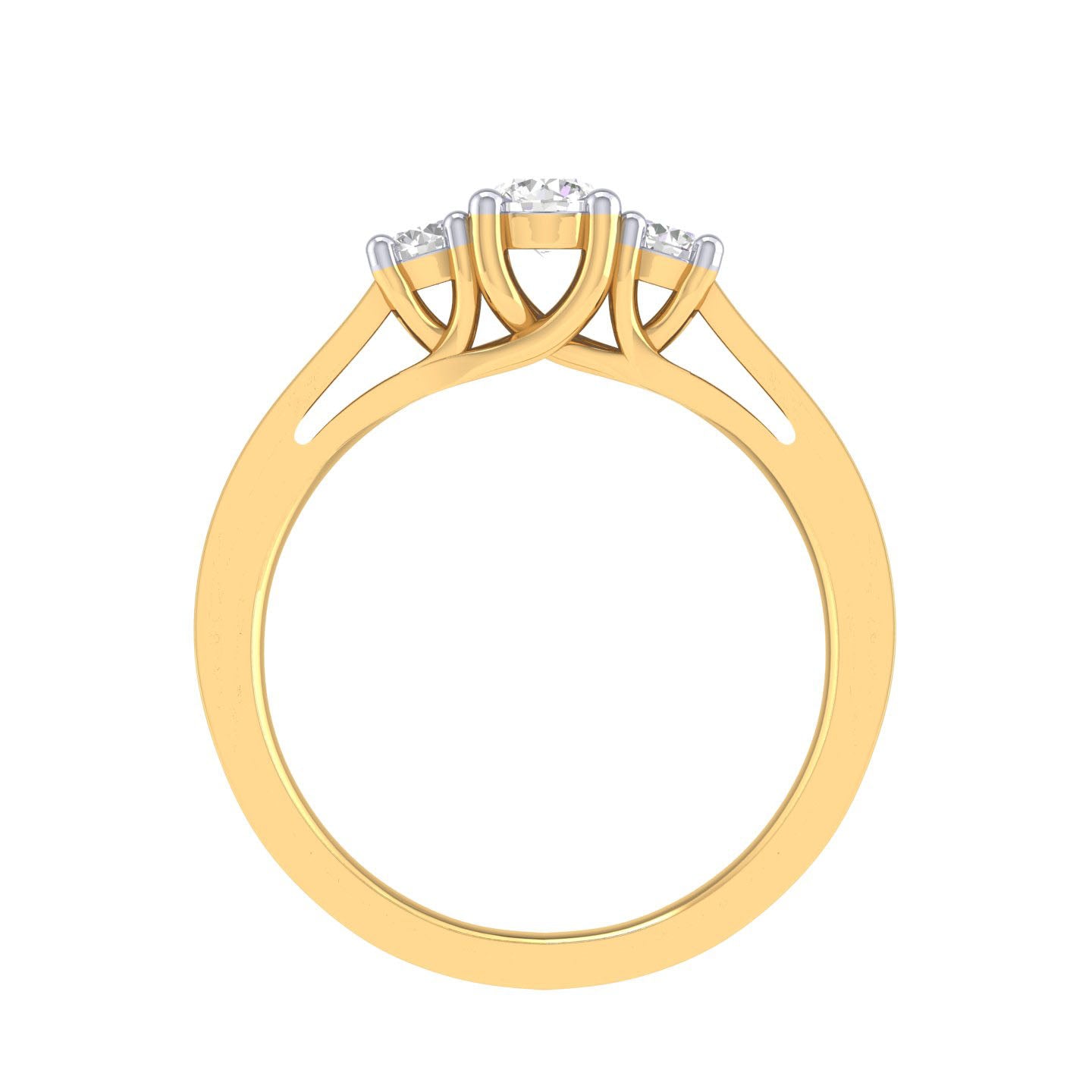 Yellow Gold Plated Sterling Silver Ring