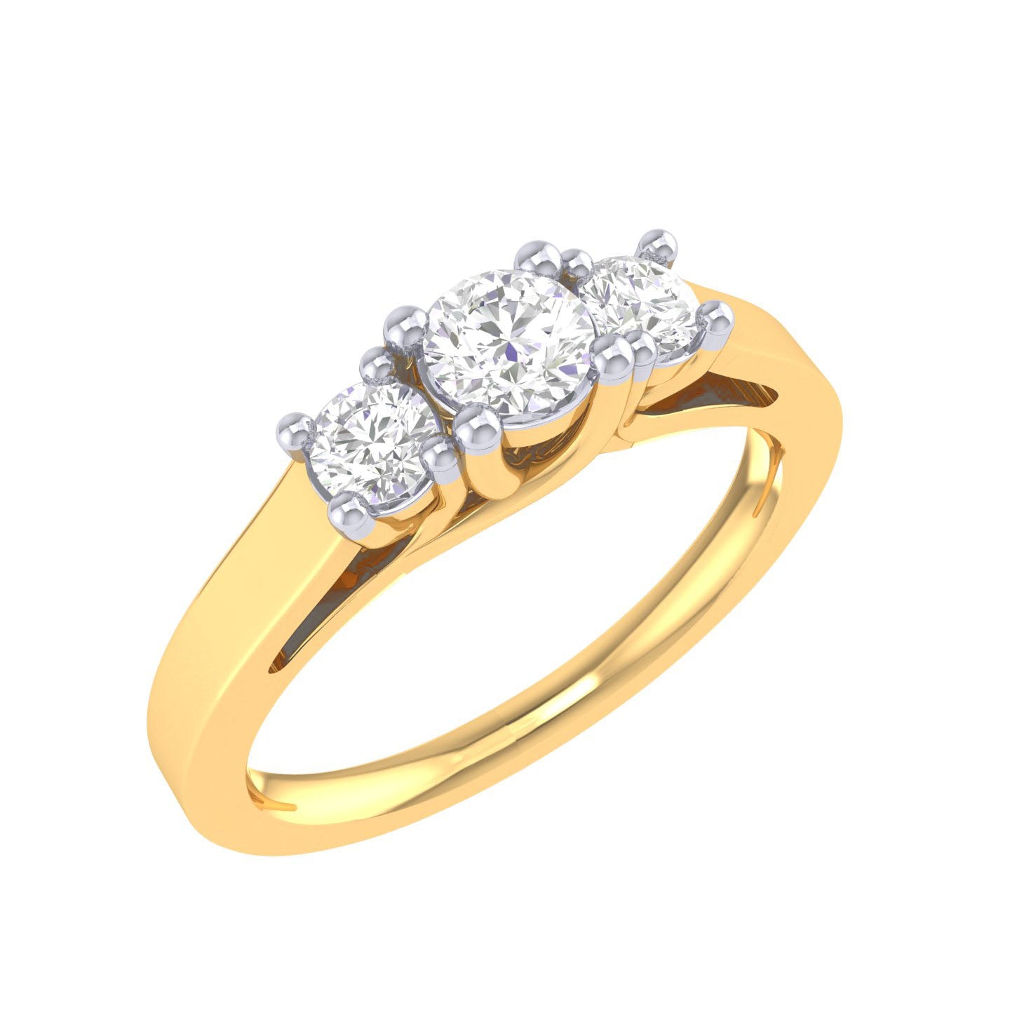 Yellow Gold Plated Sterling Silver Ring