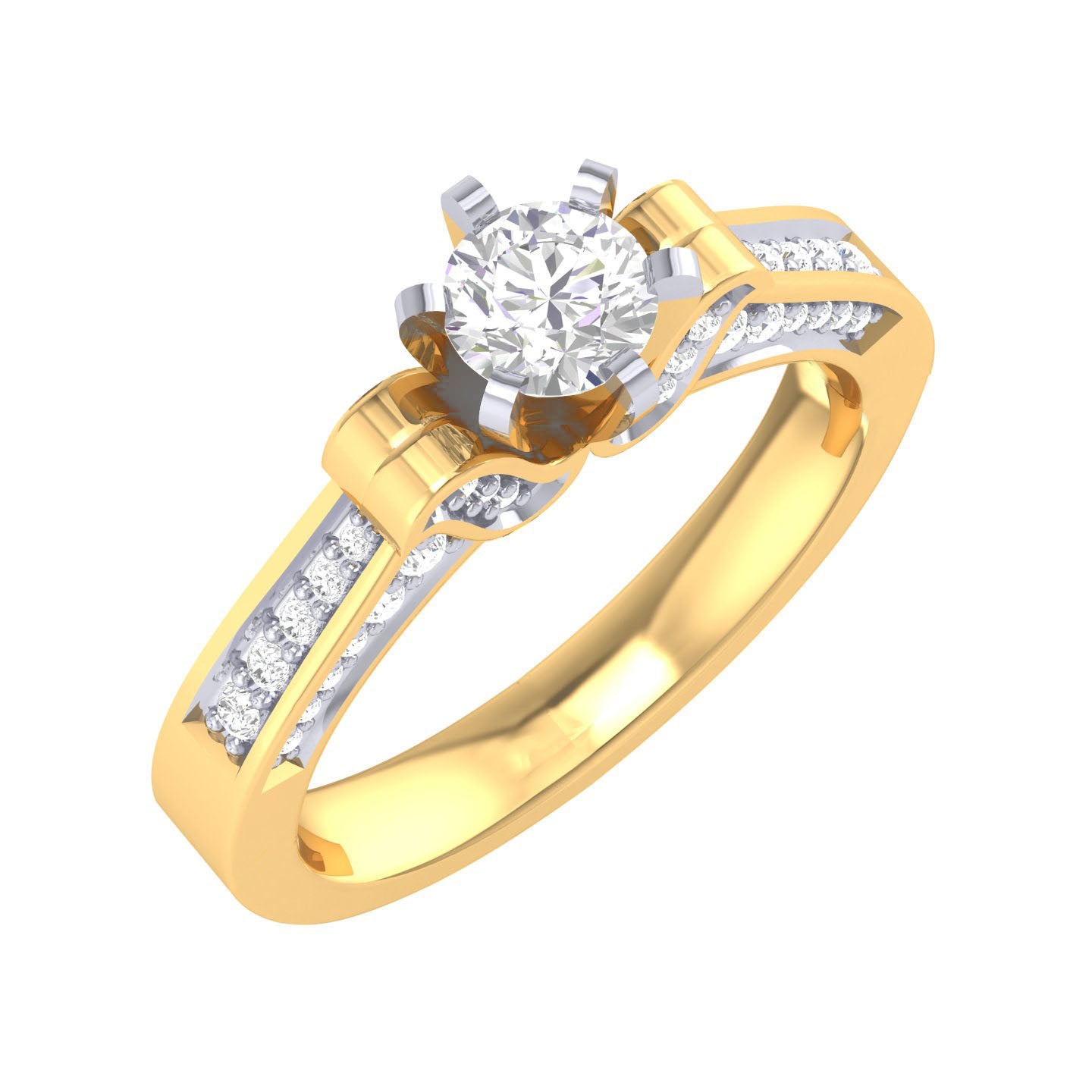 Yellow Gold Plated Sterling Silver Ring