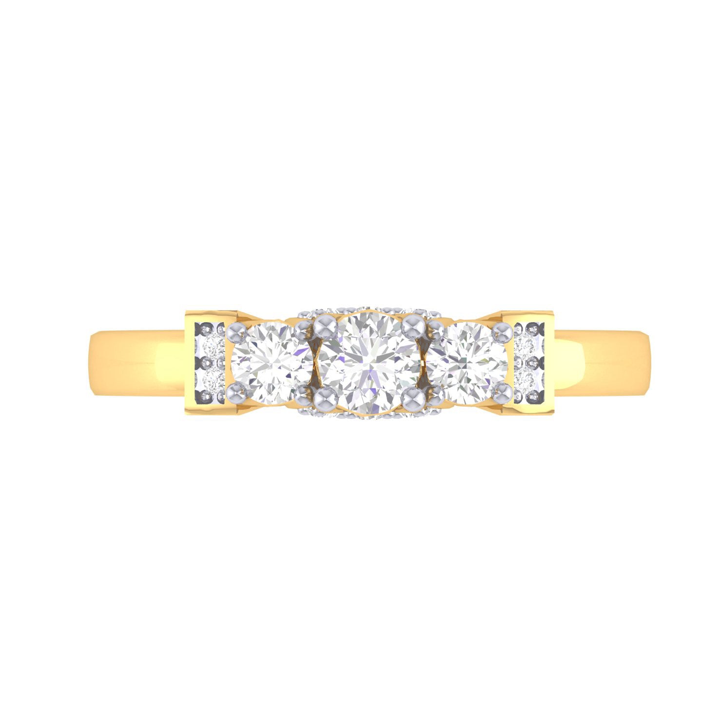 Yellow Gold Plated Sterling Silver Ring