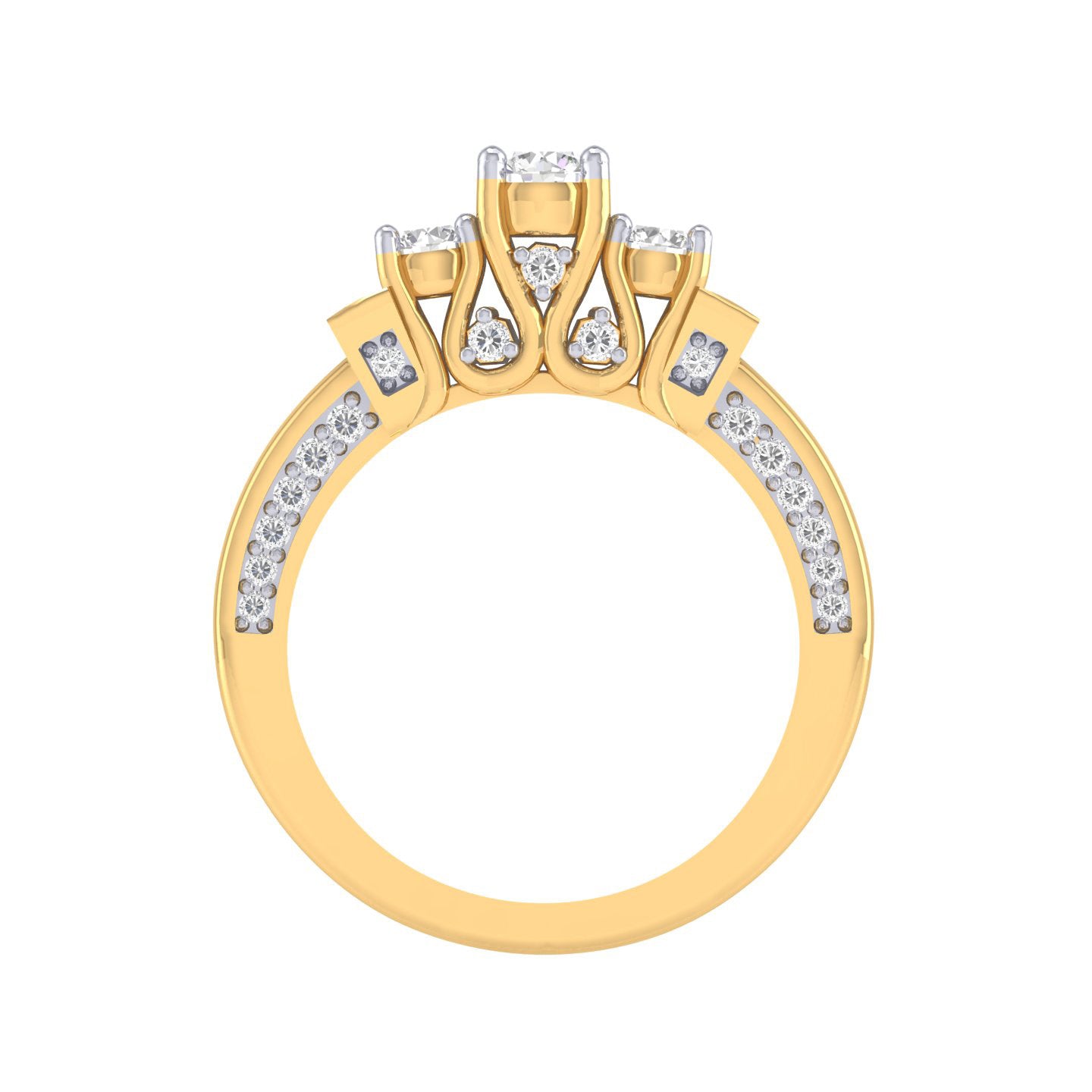 Yellow Gold Plated Sterling Silver Ring