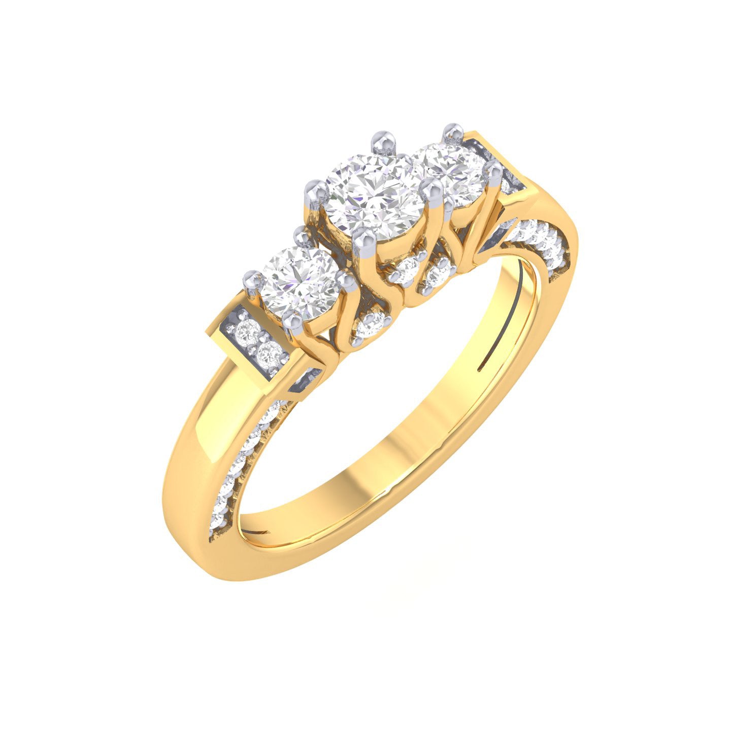 Yellow Gold Plated Sterling Silver Ring