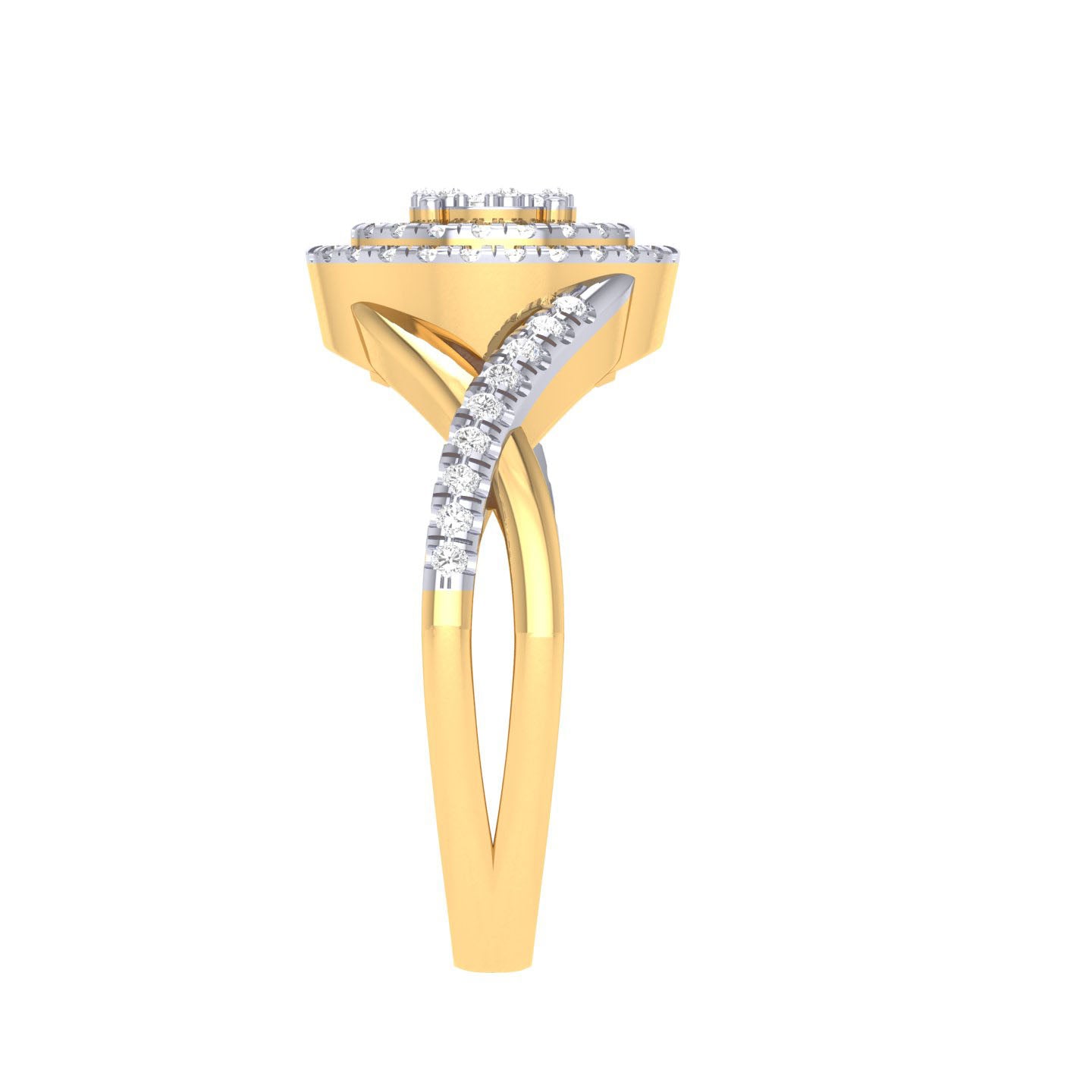 Yellow Gold Plated Sterling Silver Ring