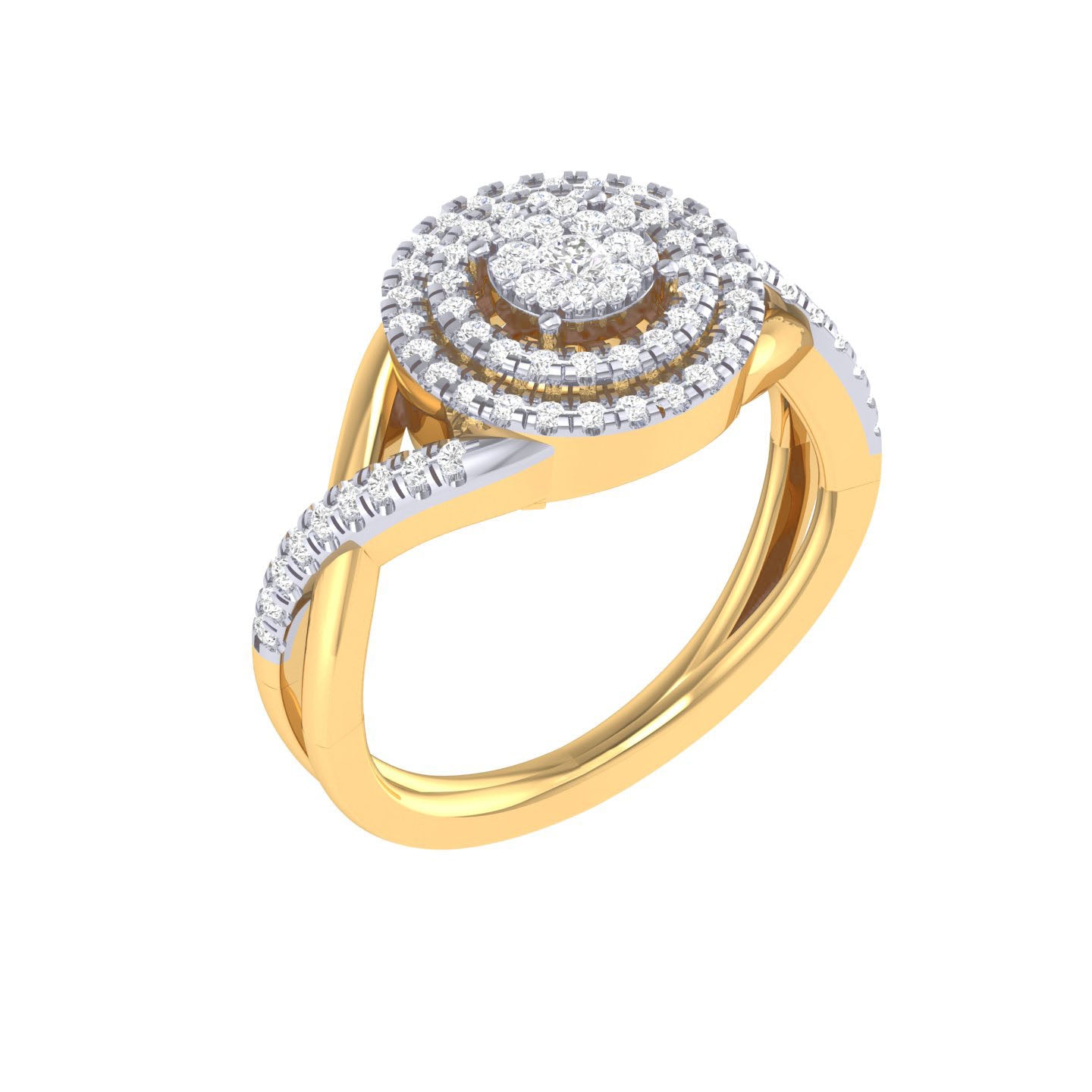 Yellow Gold Plated Sterling Silver Ring