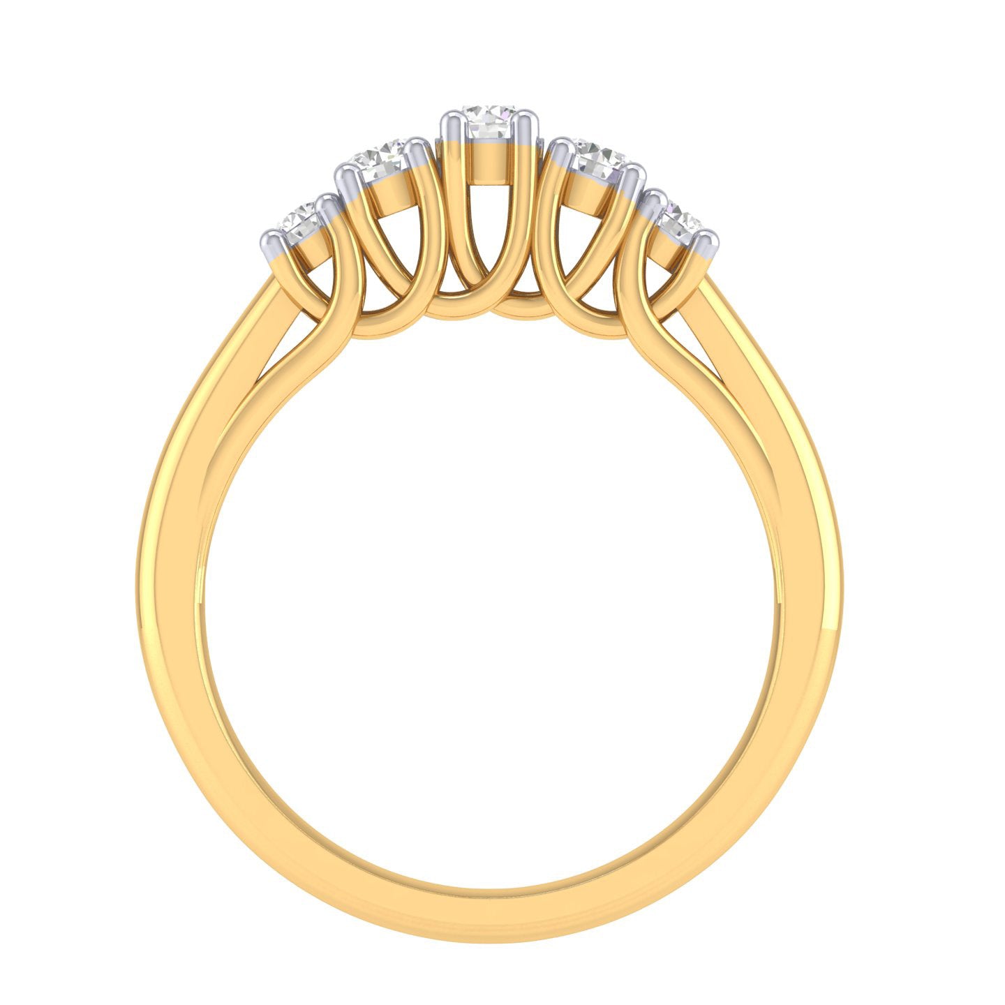 Yellow Gold Plated Sterling Silver Ring