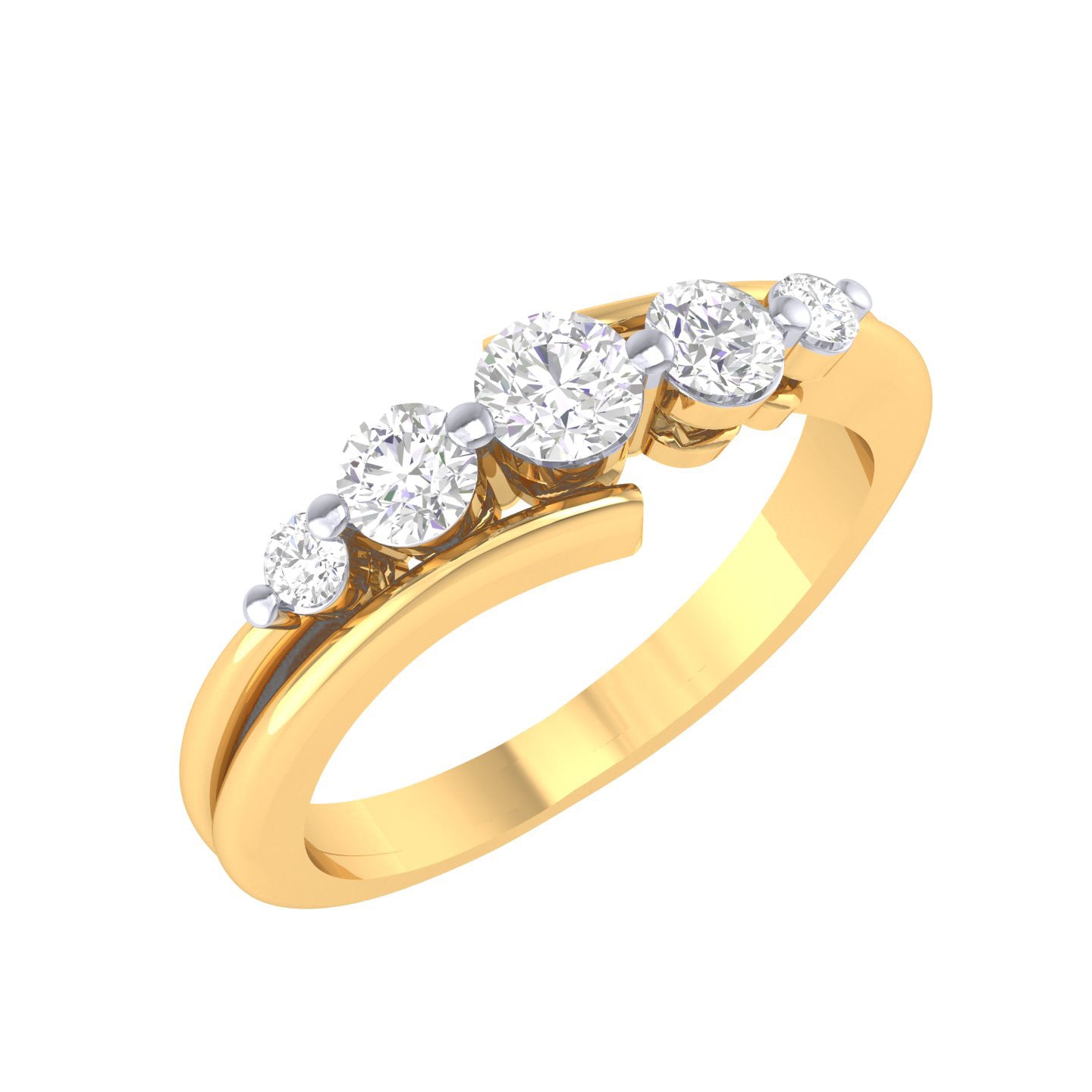 Yellow Gold Plated Sterling Silver Ring