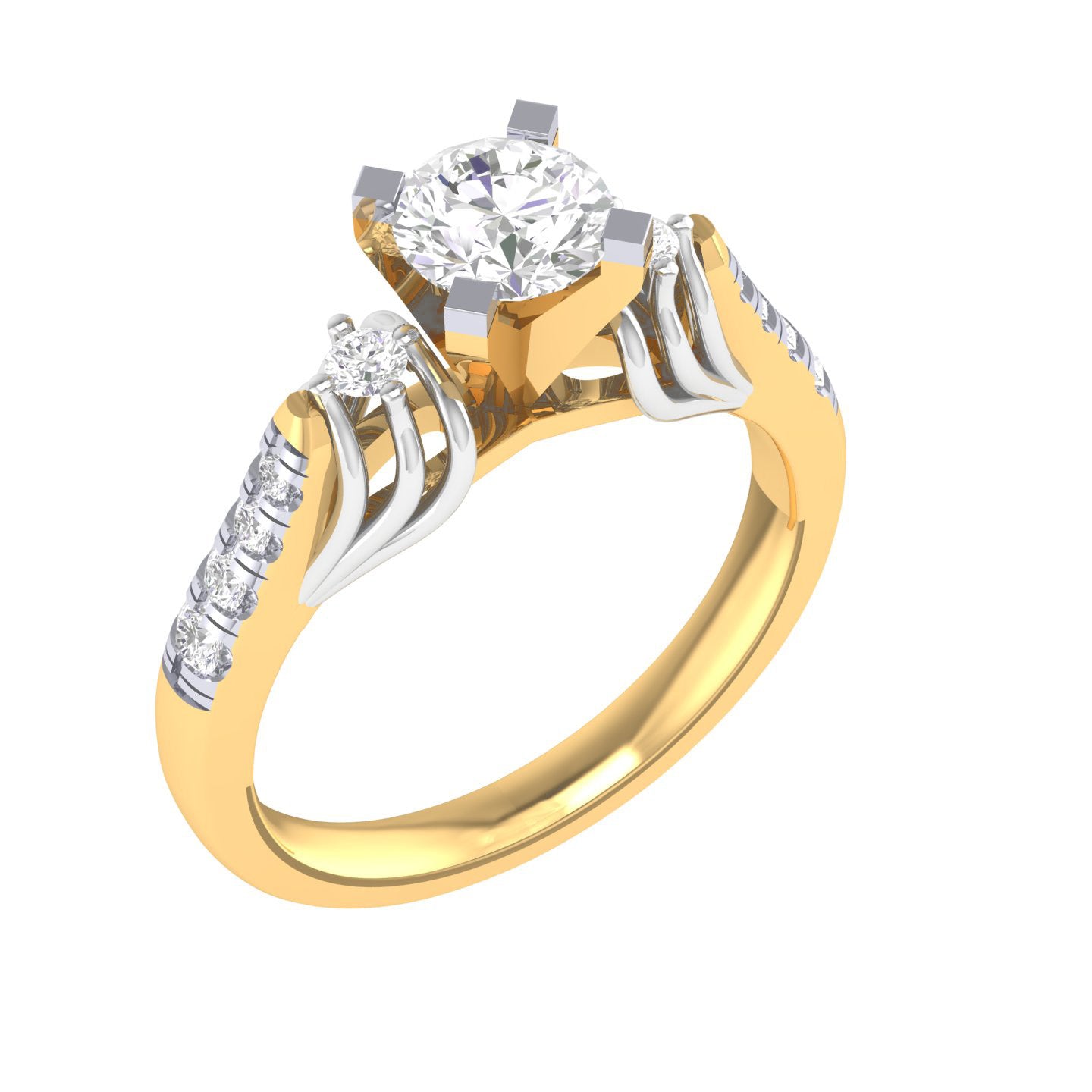Yellow Gold Plated Sterling Silver Ring
