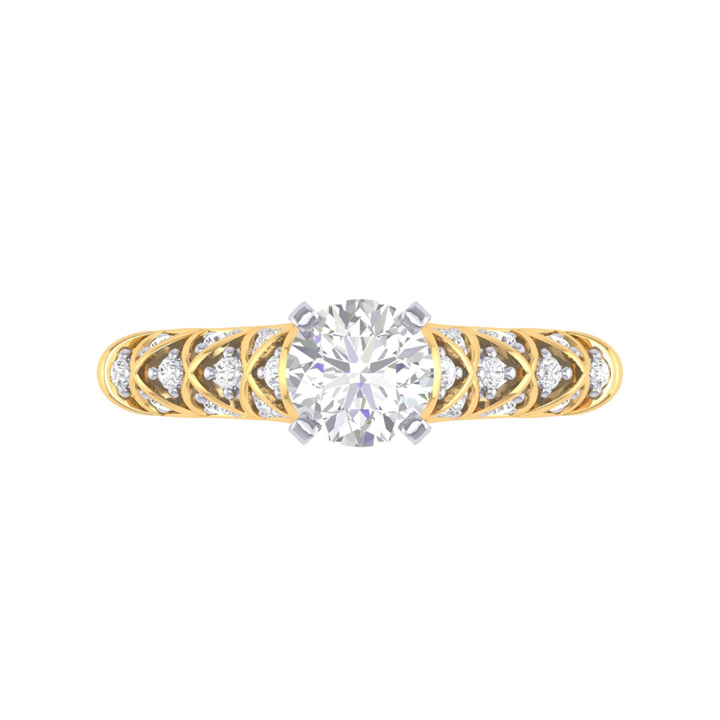 Yellow Gold Plated Sterling Silver Ring