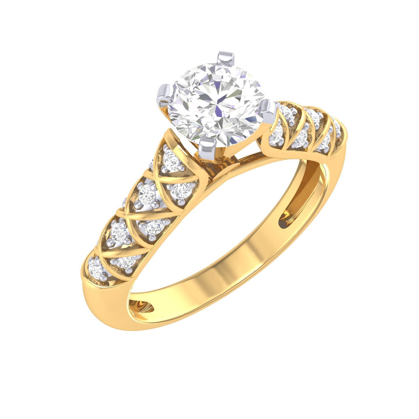 Yellow Gold Plated Sterling Silver Ring