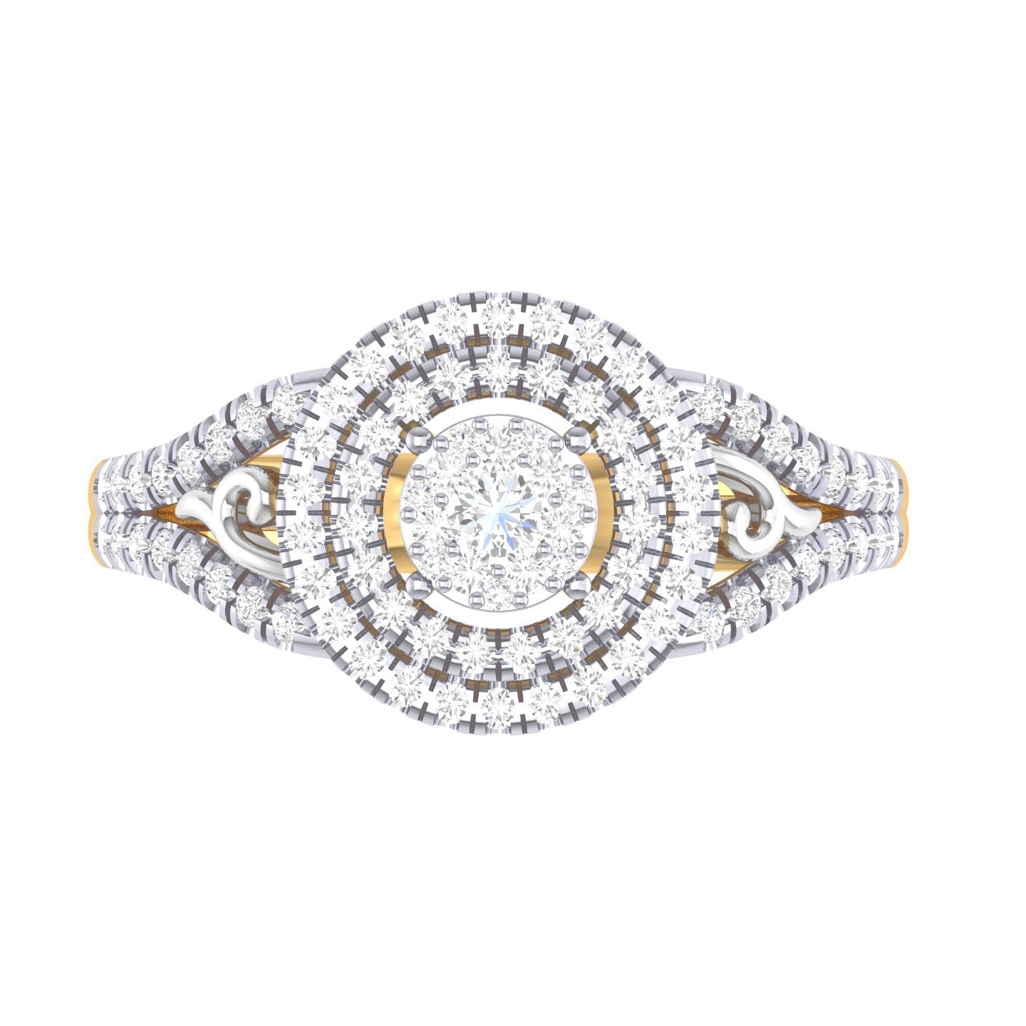 Yellow Gold Plated Sterling Silver Ring