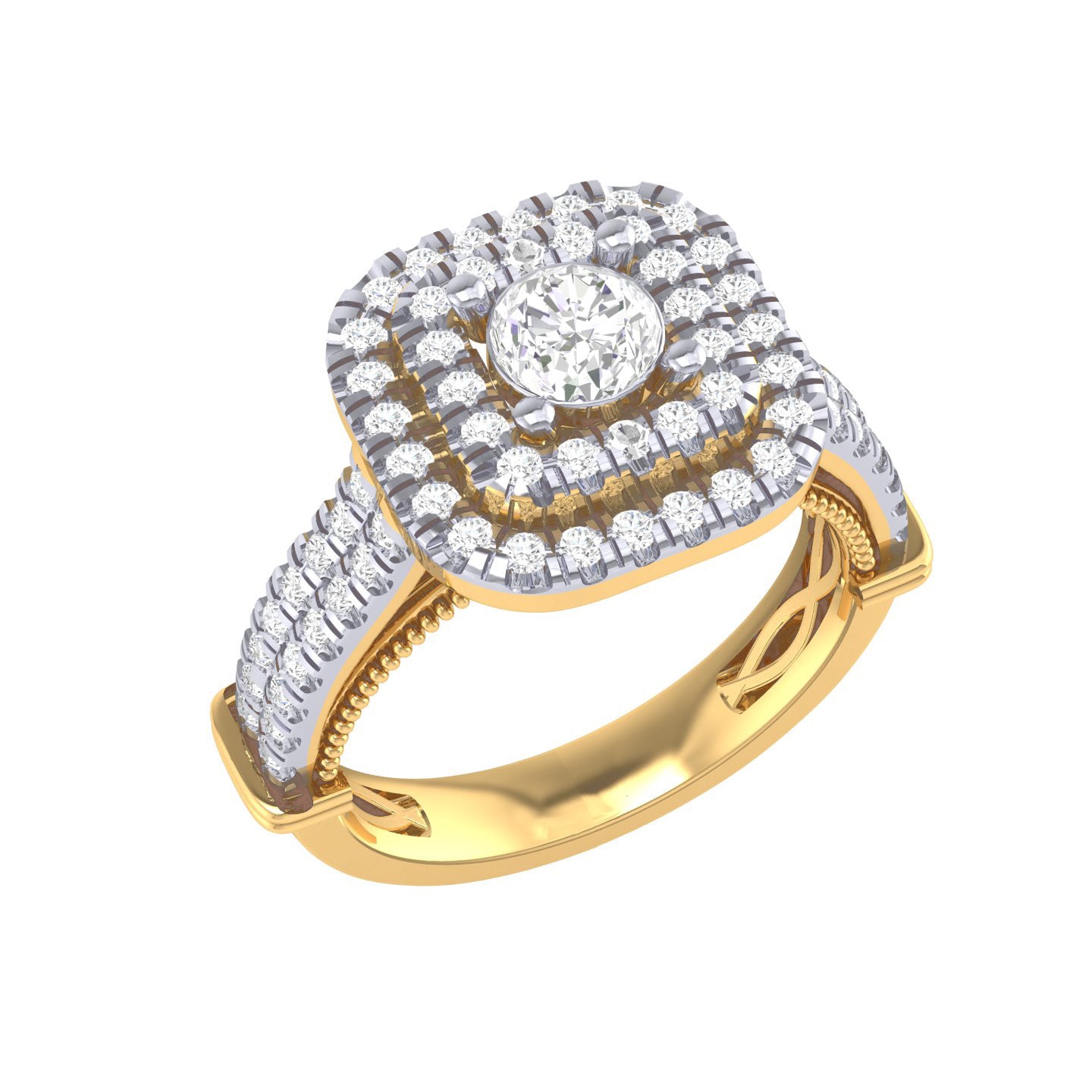 Yellow Gold Plated Sterling Silver Ring