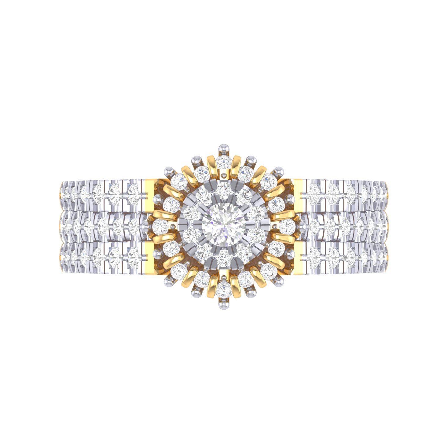 Yellow Gold Plated Sterling Silver Ring