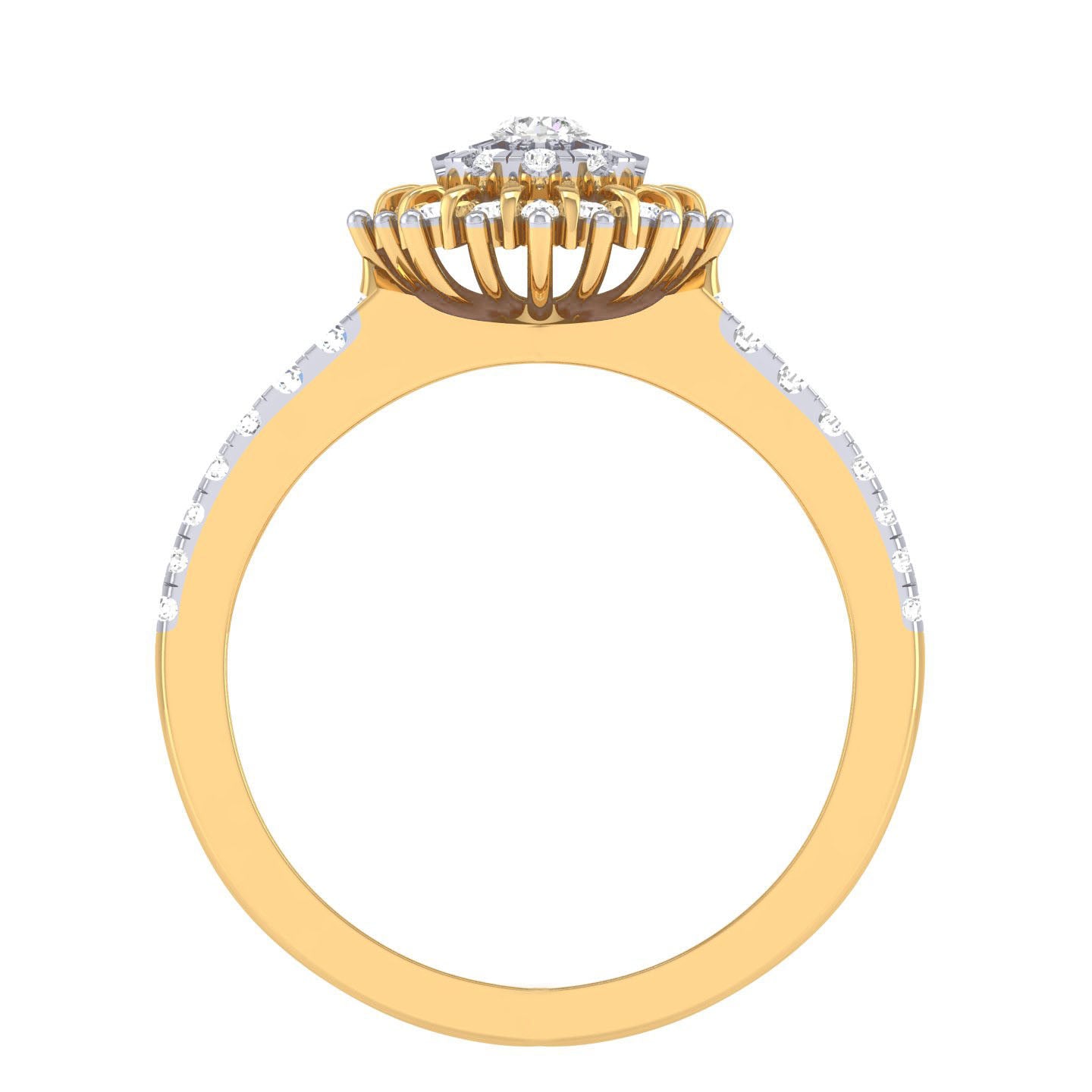 Yellow Gold Plated Sterling Silver Ring