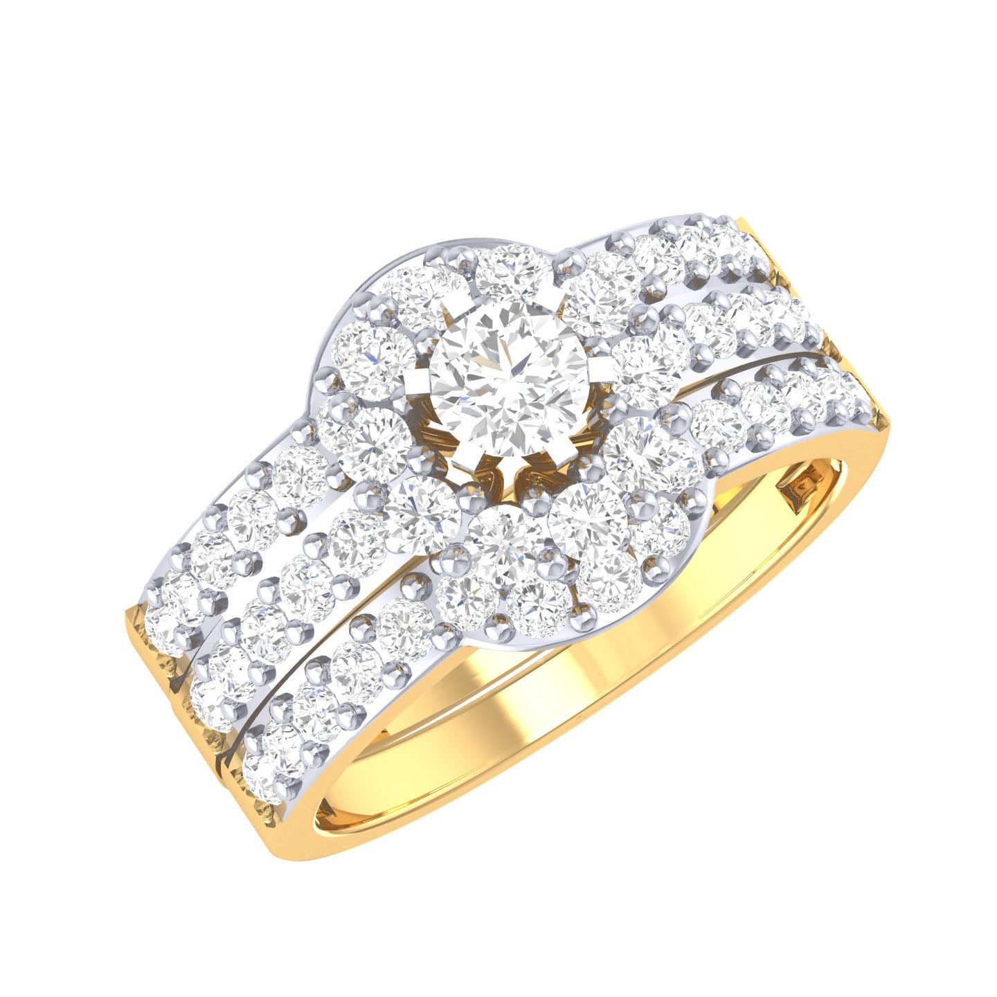 Yellow Gold Plated Sterling Silver Ring