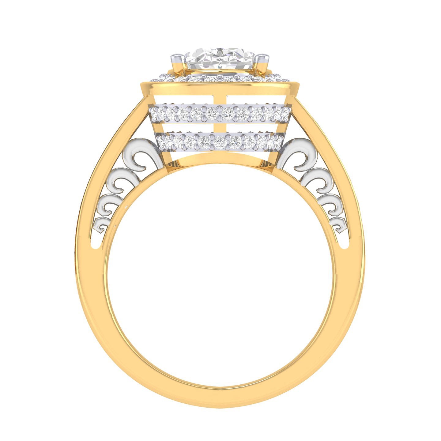 Yellow Gold Plated Sterling Silver Ring