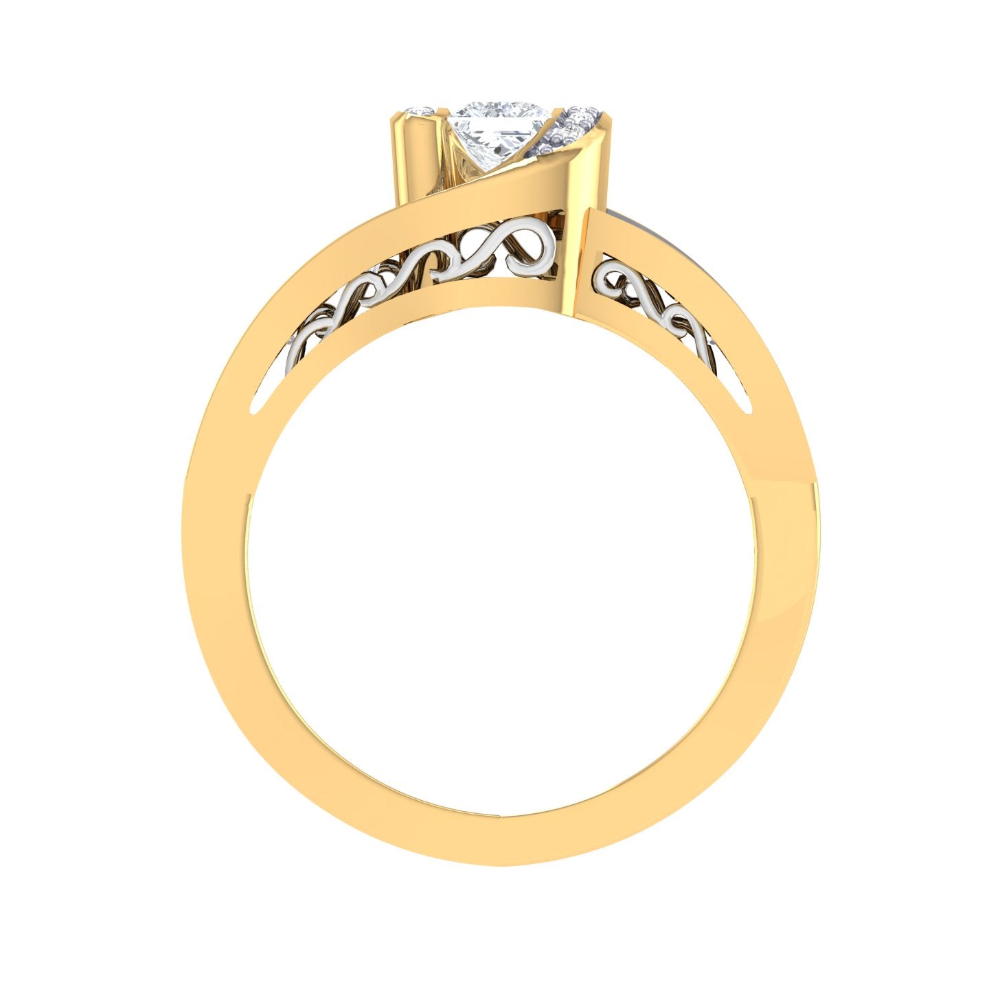 Yellow Gold Plated Sterling Silver Ring