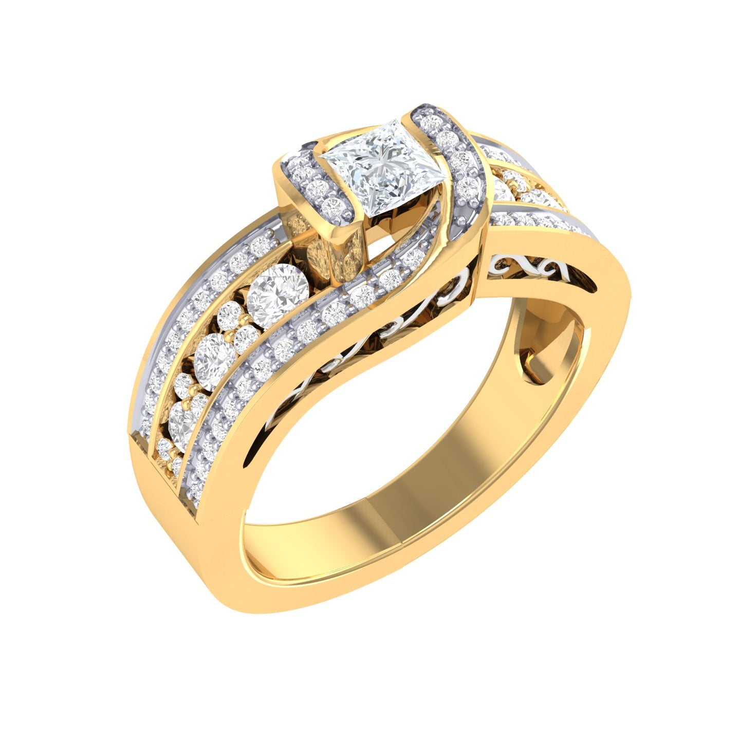 Yellow Gold Plated Sterling Silver Ring