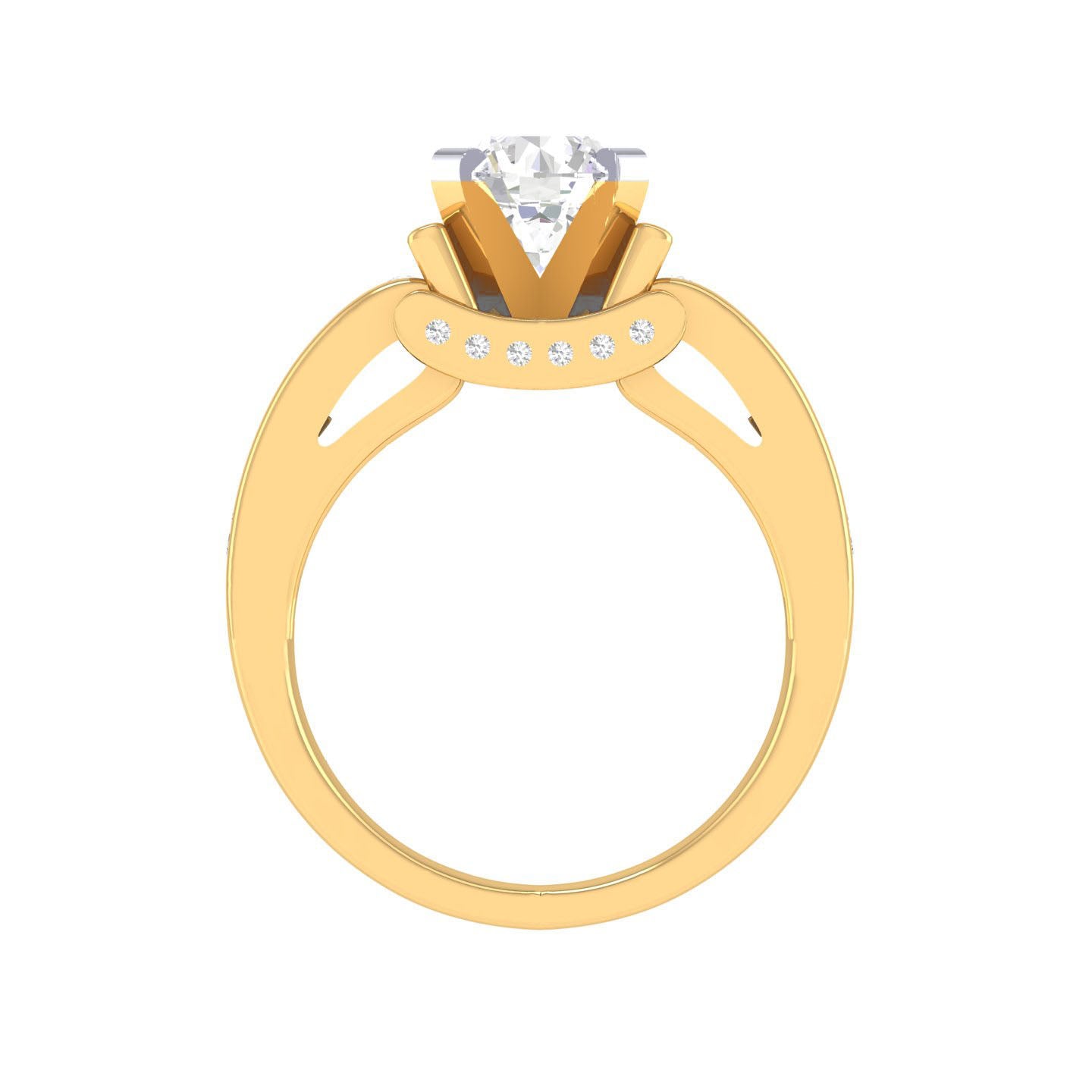 Yellow Gold Plated Sterling Silver Ring