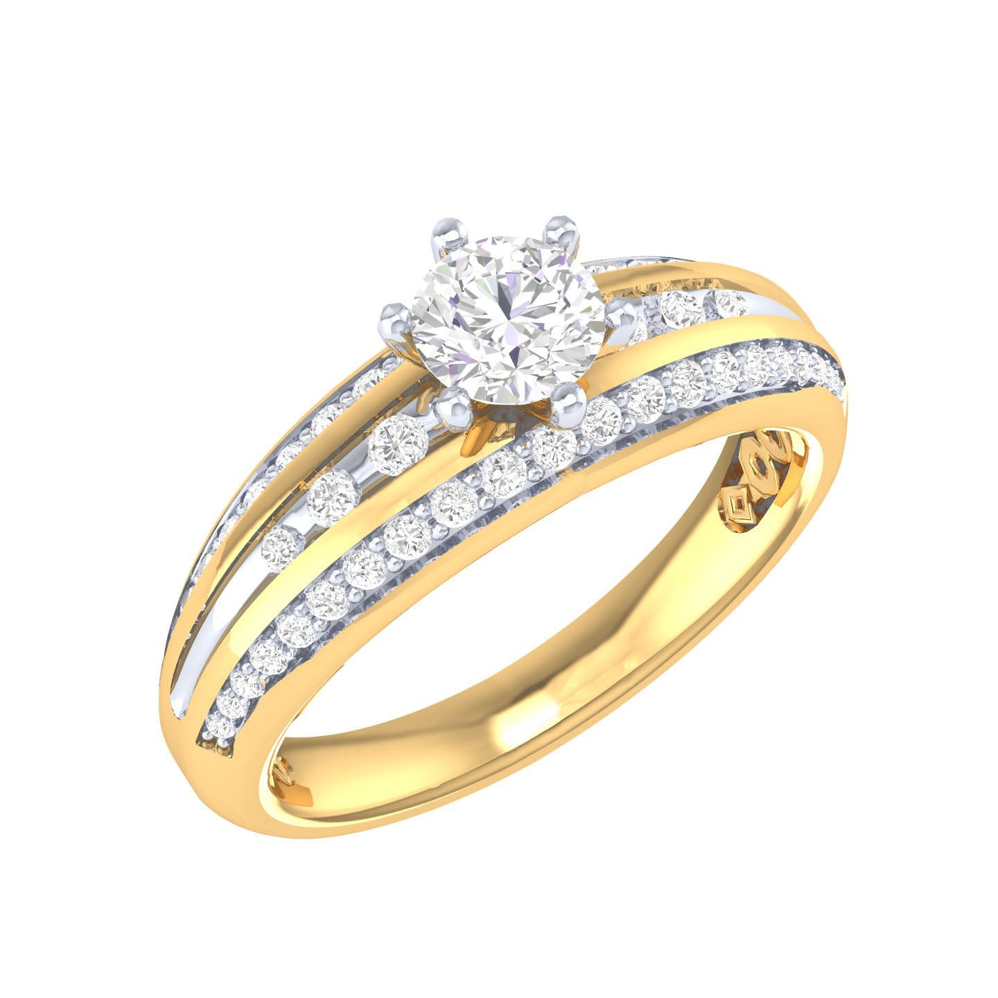 Yellow Gold Plated Sterling Silver Ring