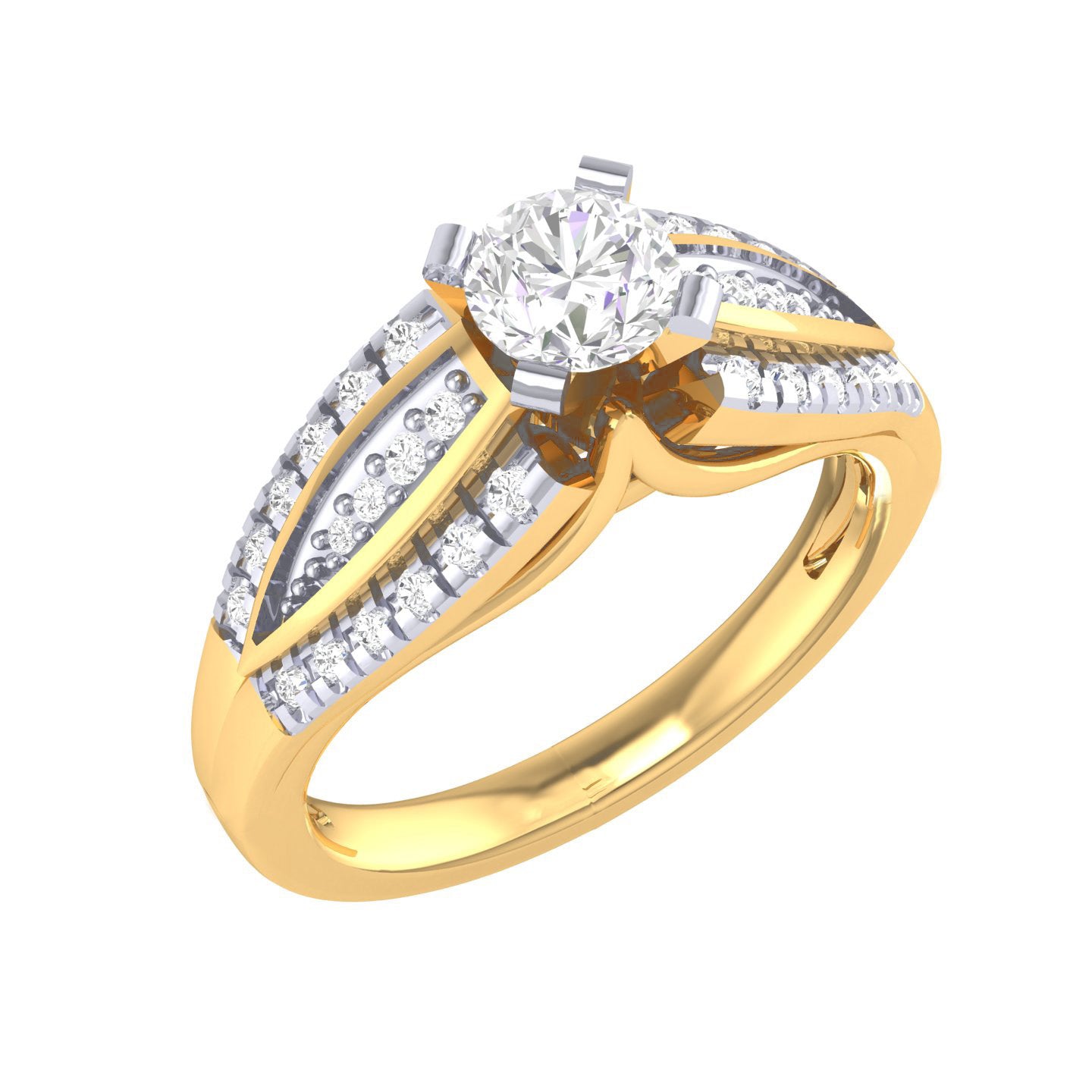 Yellow Gold Plated Sterling Silver Ring