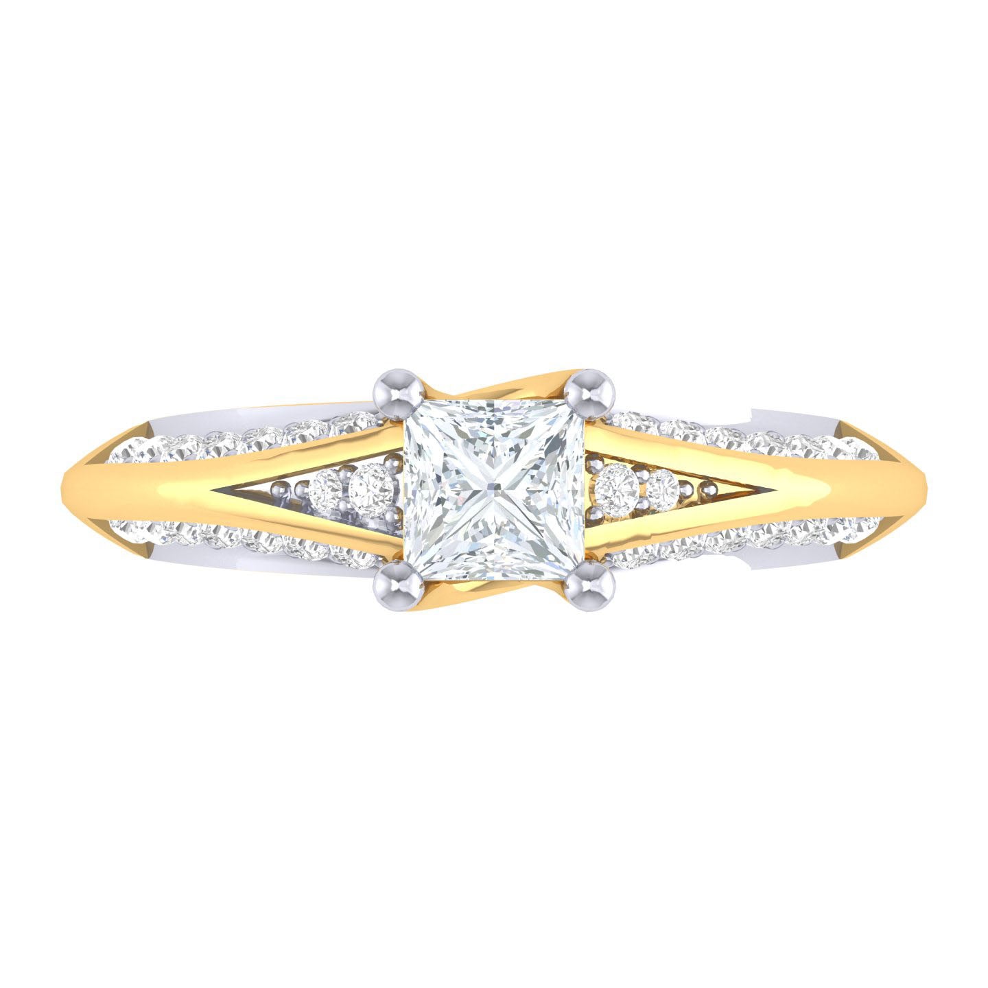 Yellow Gold Plated Sterling Silver Ring
