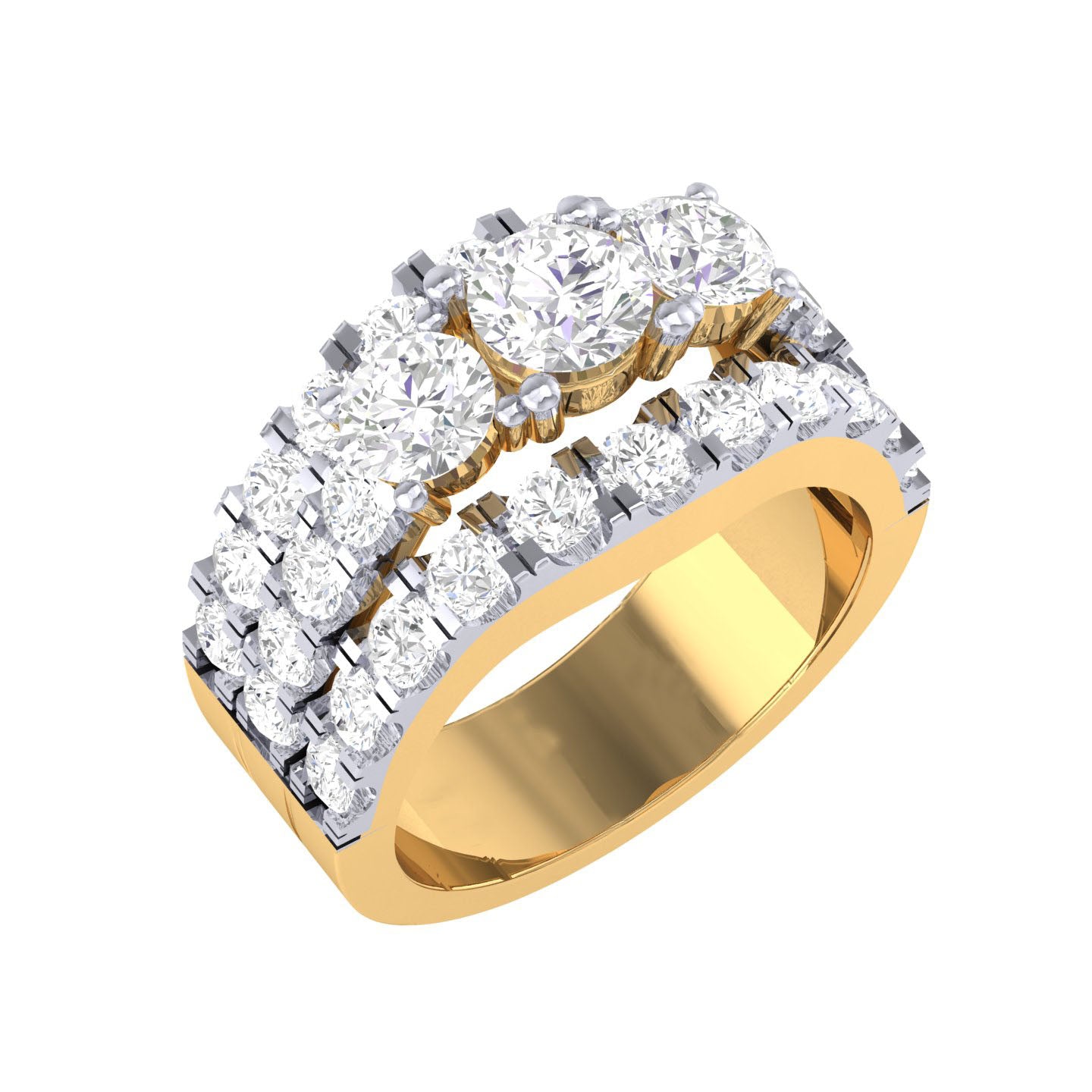 Yellow Gold Plated Sterling Silver Ring
