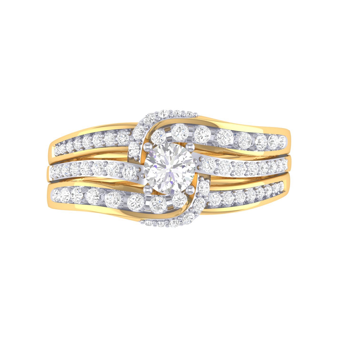 Yellow Gold Plated Sterling Silver Ring