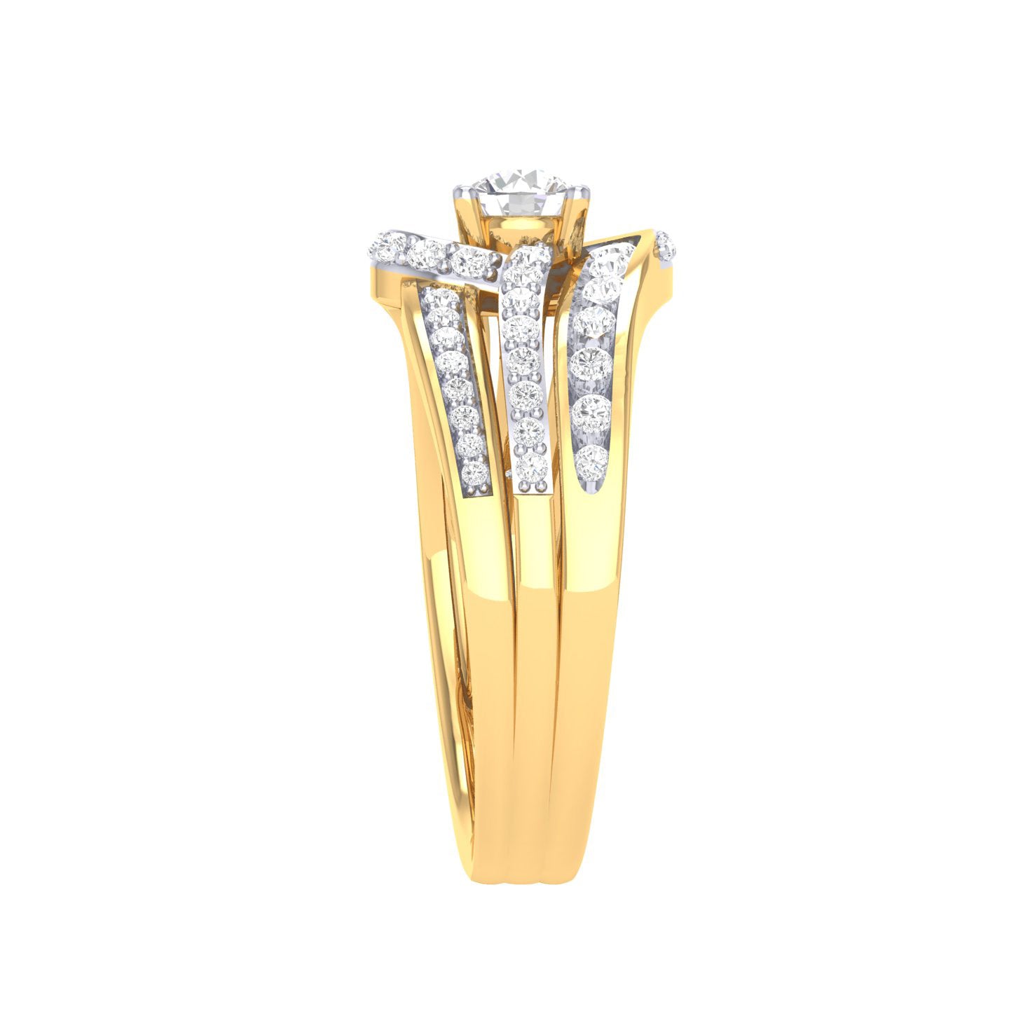 Yellow Gold Plated Sterling Silver Ring