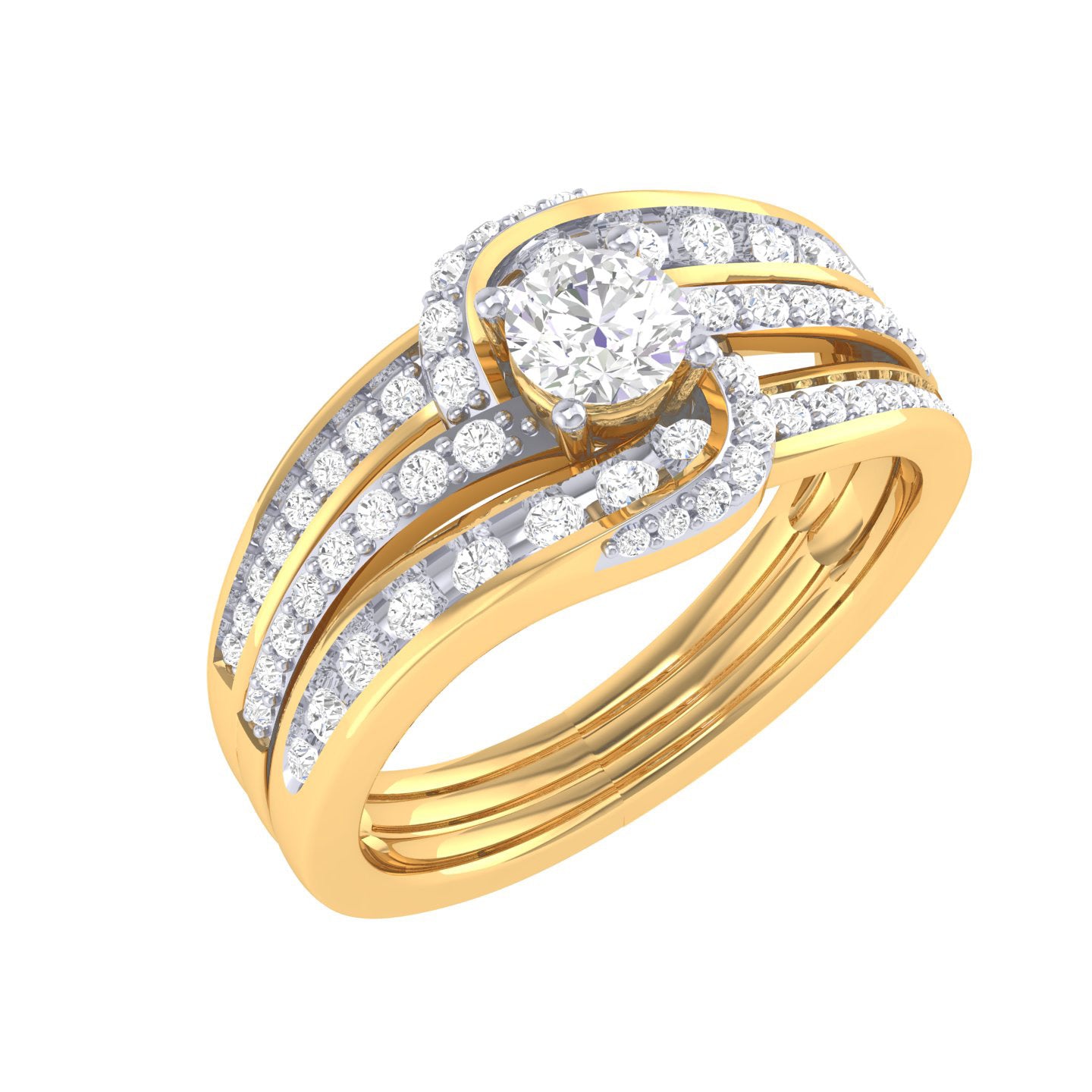 Yellow Gold Plated Sterling Silver Ring