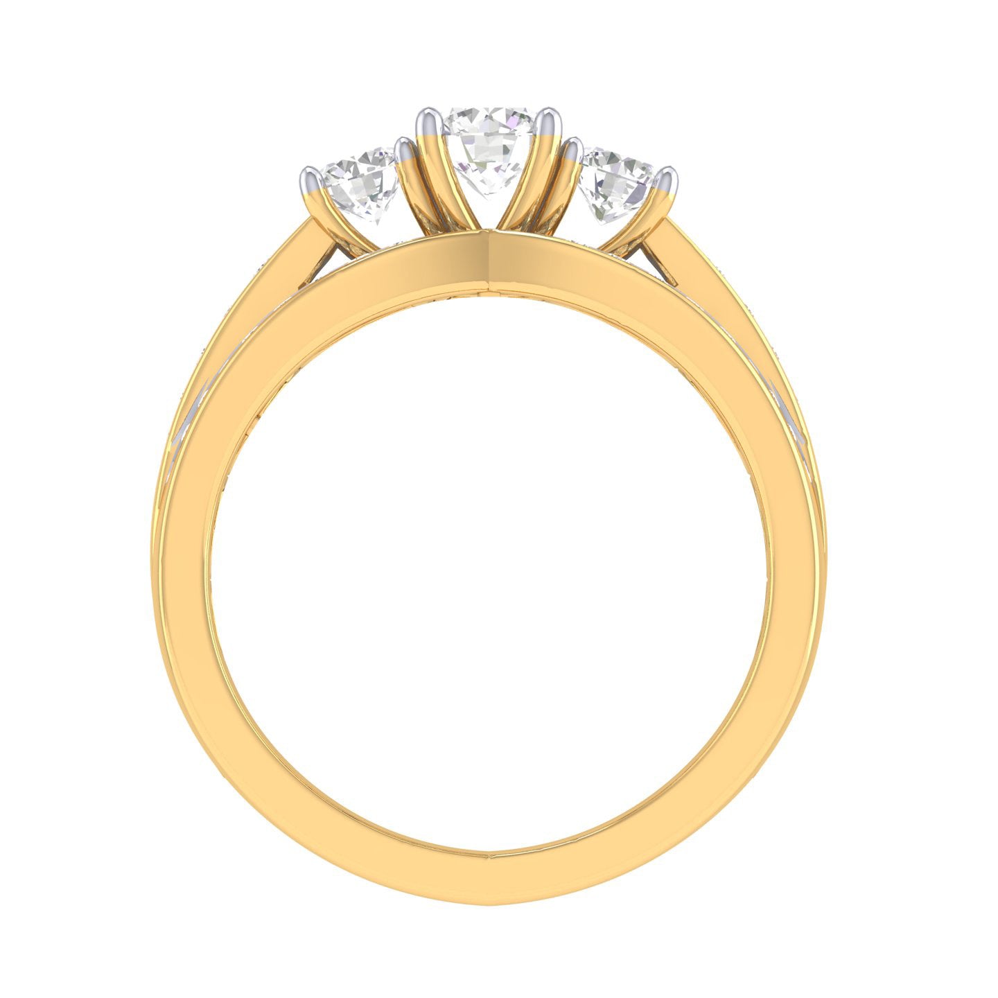 Yellow Gold Plated Sterling Silver Ring