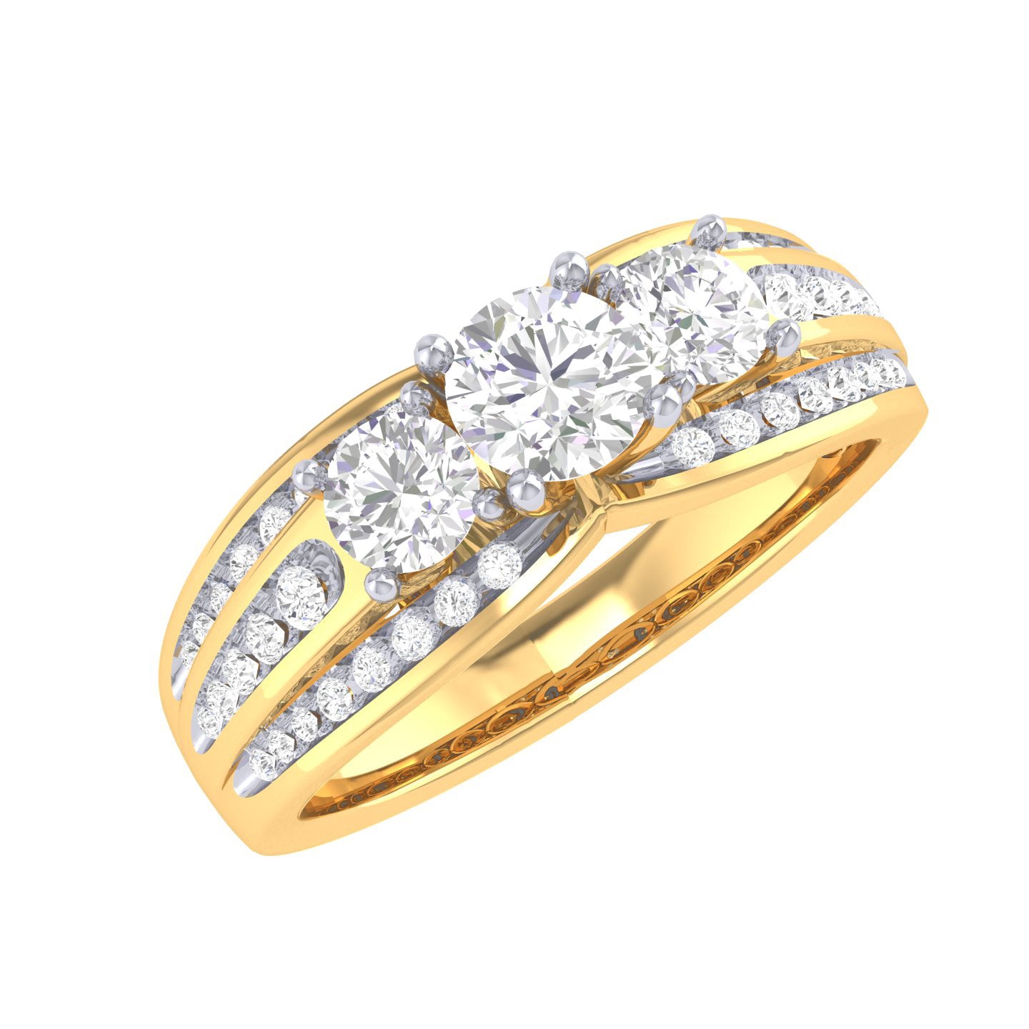 Yellow Gold Plated Sterling Silver Ring
