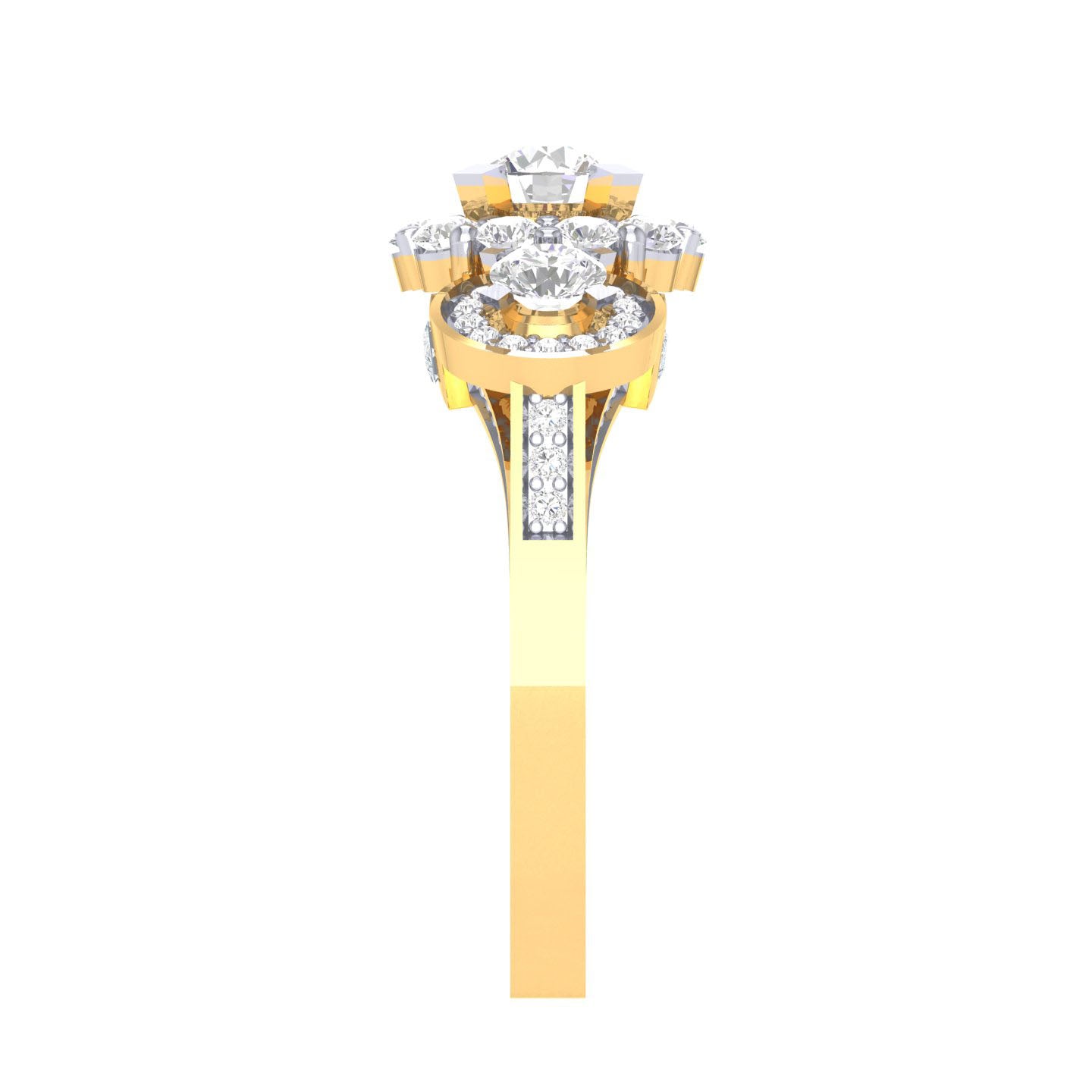 Yellow Gold Plated Sterling Silver Ring