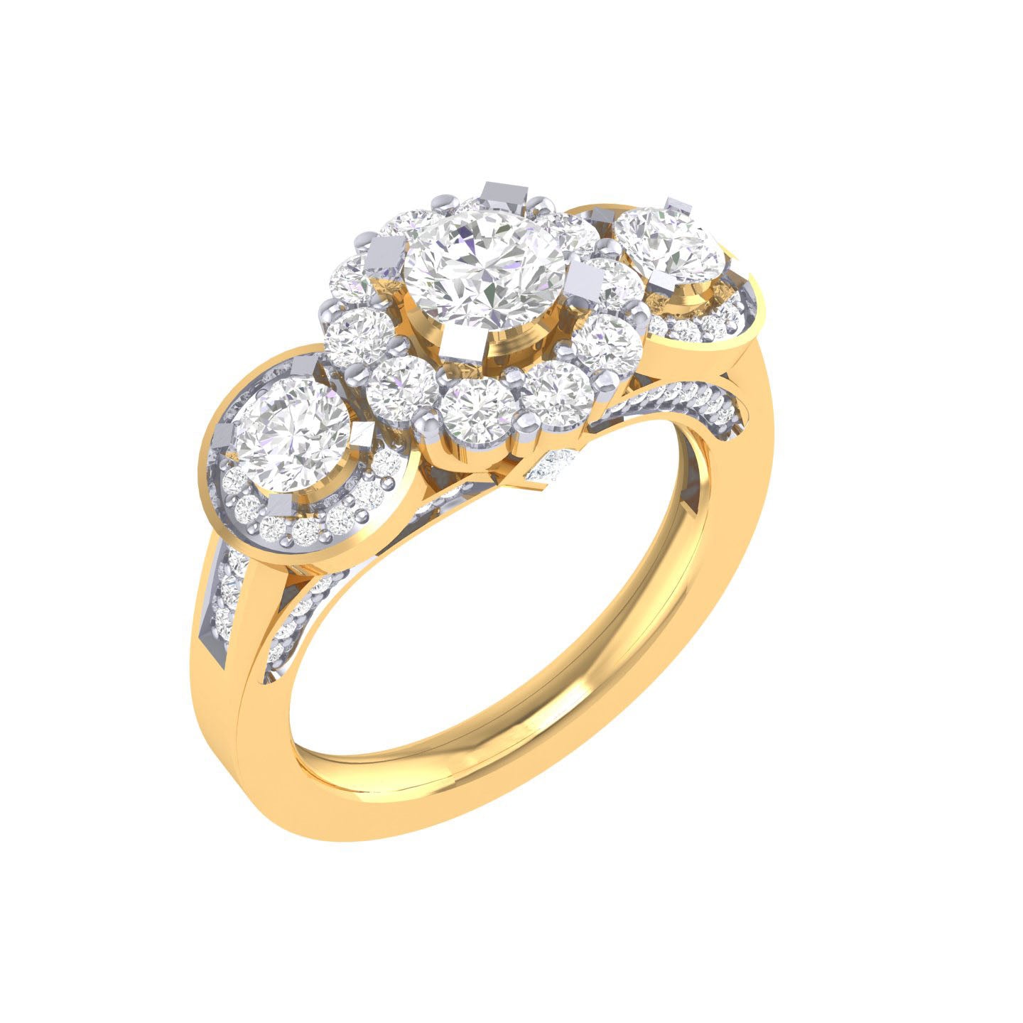 Yellow Gold Plated Sterling Silver Ring