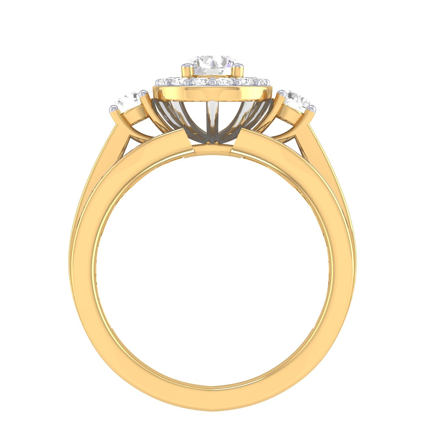 Yellow Gold Plated Sterling Silver Ring