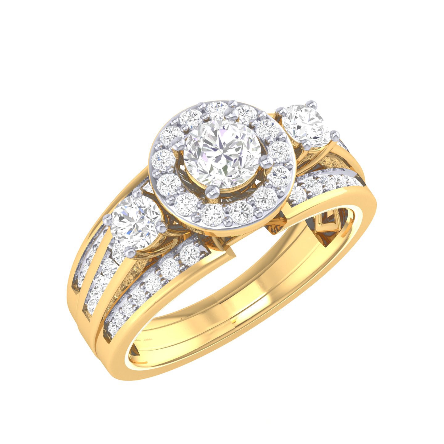 Yellow Gold Plated Sterling Silver Ring